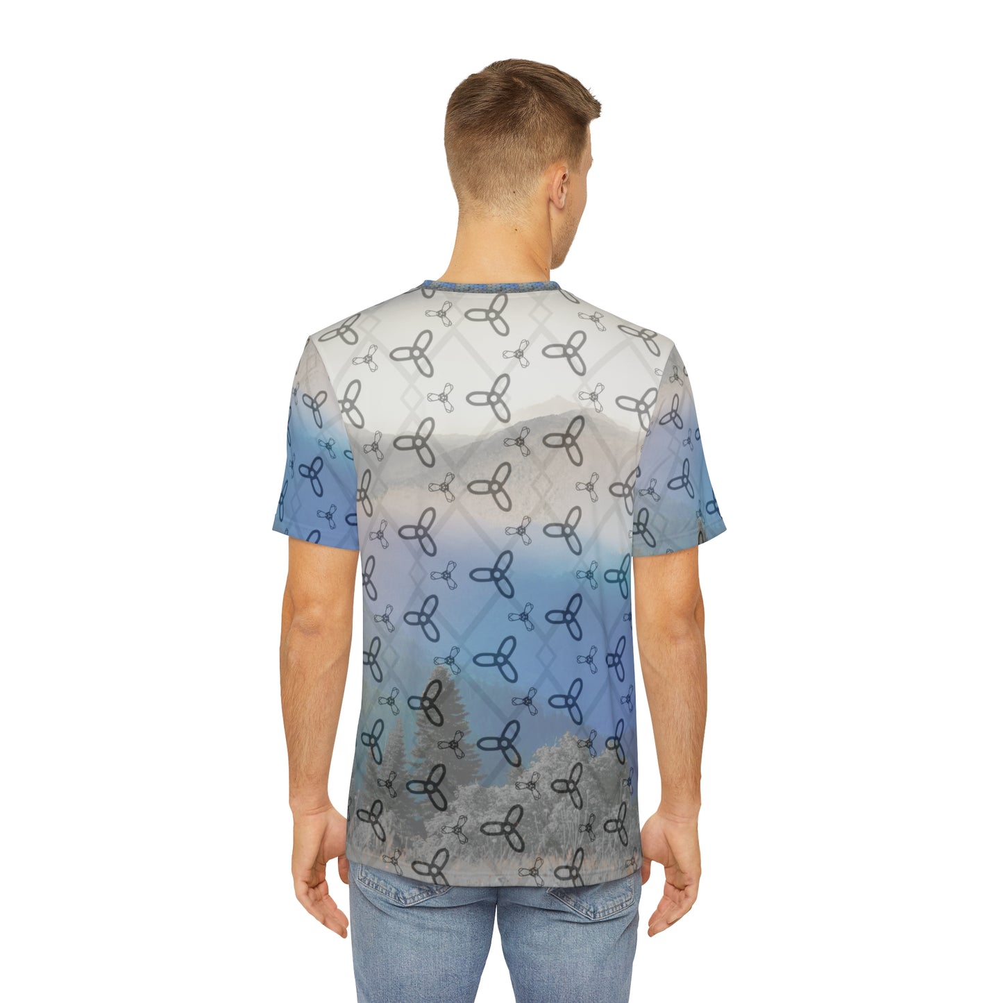 Men's AOP Polyester Tee - Nature-Inspired Graphic Shirt, Casual Wear, Summer Fashion, Eco-Friendly Clothing, Outdoor Adventure Tee