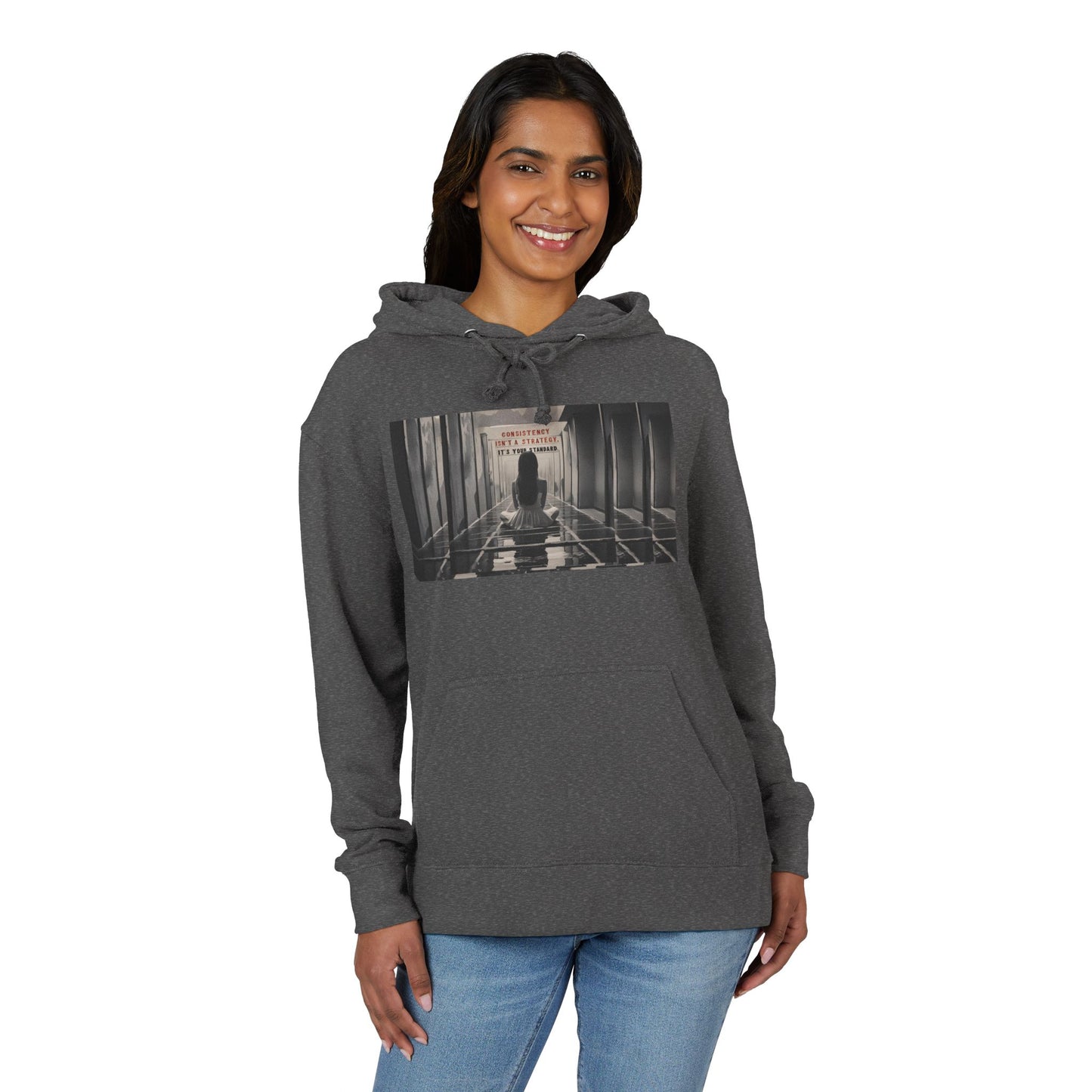 Chic Unisex French Terry Hoodie with Artistic Design, Cozy Streetwear, Ideal Gift for Art Lovers, Stylish Everyday Wear, Perfect for Autumn