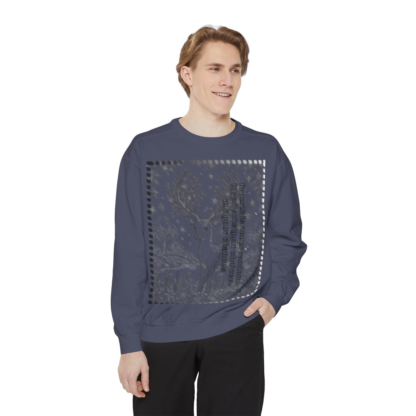 Stylish Unisex Sweatshirt with Deer Design, Cozy Autumn Loungewear, Gift for Him/Her, Perfect for Holidays, Nature Lovers