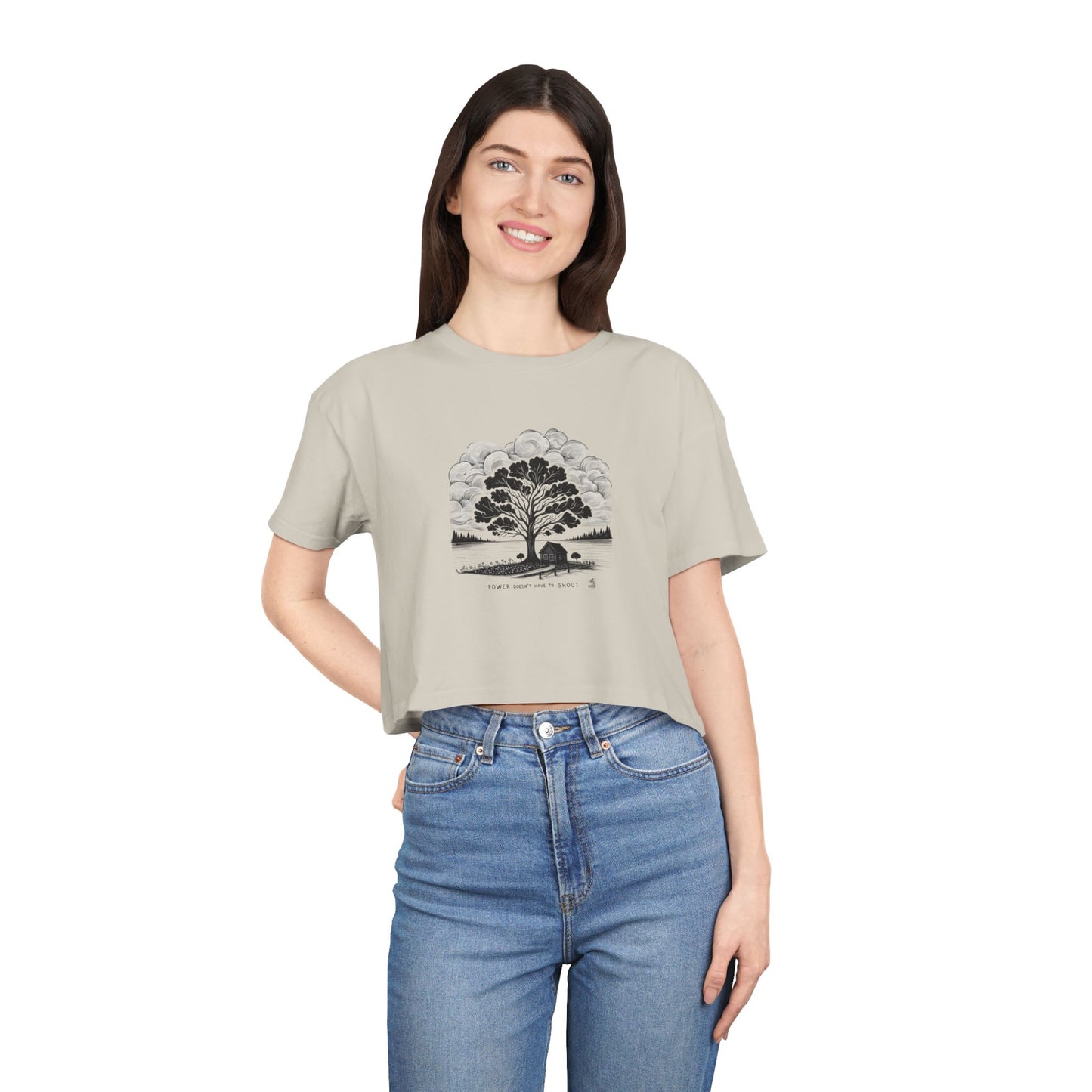Nature-Inspired Women's Crop Tee, Casual Summer Top, Gift for Nature Lovers, Graphic Tee, Eco-Friendly Fashion