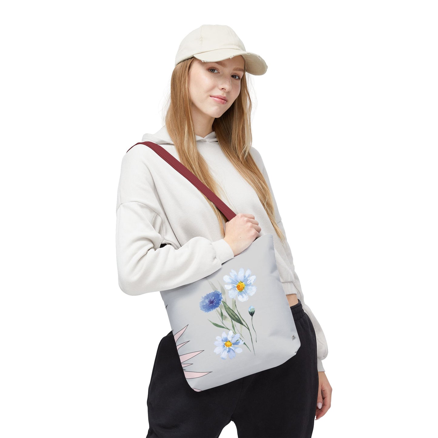 Charming Floral & Cute Bird Tote Bag, Eco-Friendly Shopping Bag, Great for Casual Outings, Gifts for Nature Lovers, Spring Accessories