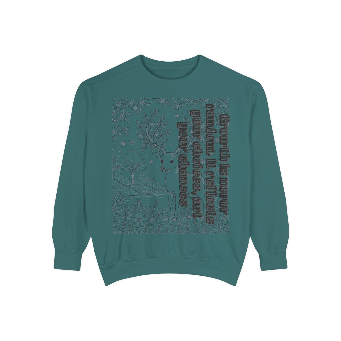 Whimsical Deer Sweatshirt | Cozy Casual Wear, Gift for Nature Lovers, Fall Fashion, Unique Artwork, Unisex Style