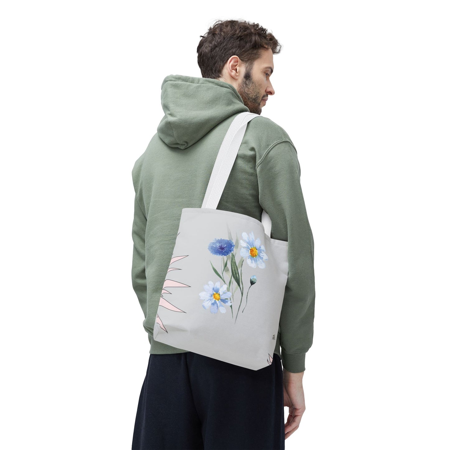 Charming Floral & Cute Bird Tote Bag, Eco-Friendly Shopping Bag, Great for Casual Outings, Gifts for Nature Lovers, Spring Accessories