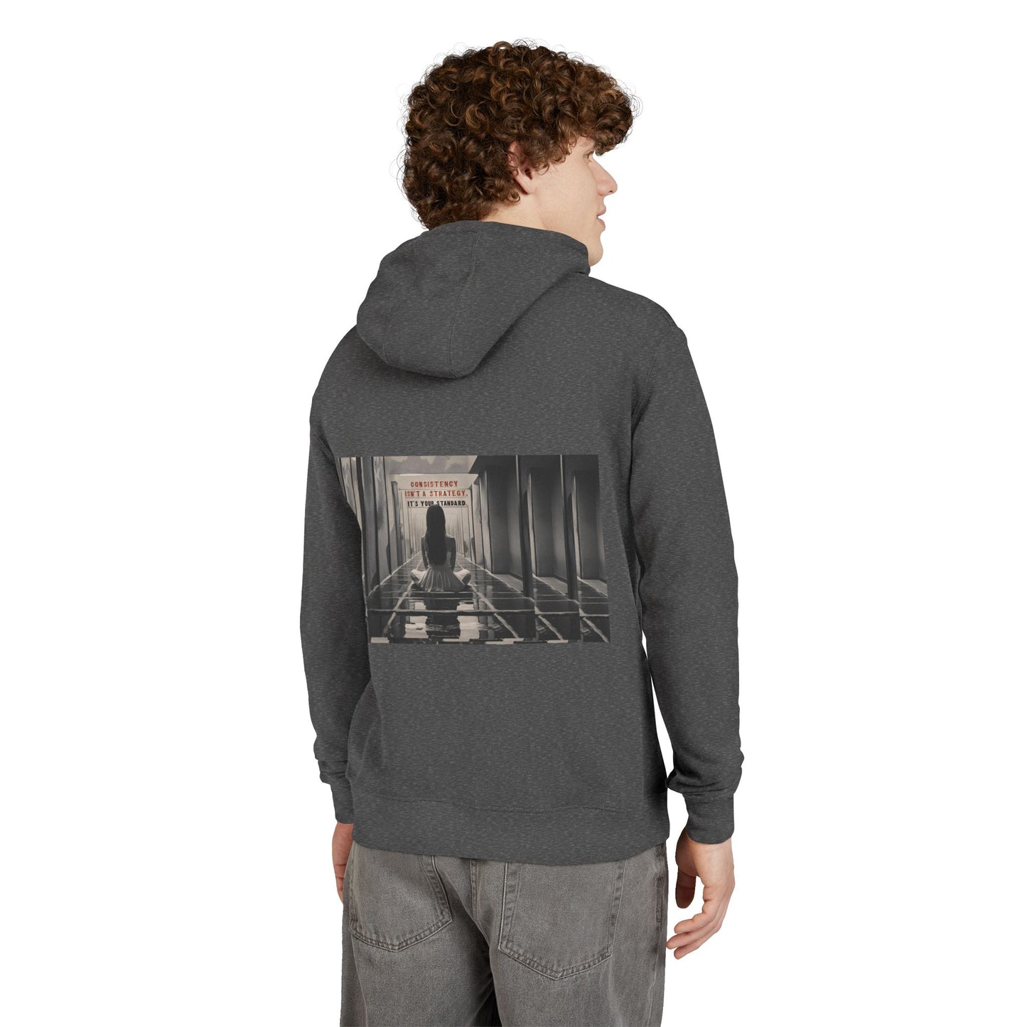 Chic Unisex French Terry Hoodie with Artistic Design, Cozy Streetwear, Ideal Gift for Art Lovers, Stylish Everyday Wear, Perfect for Autumn