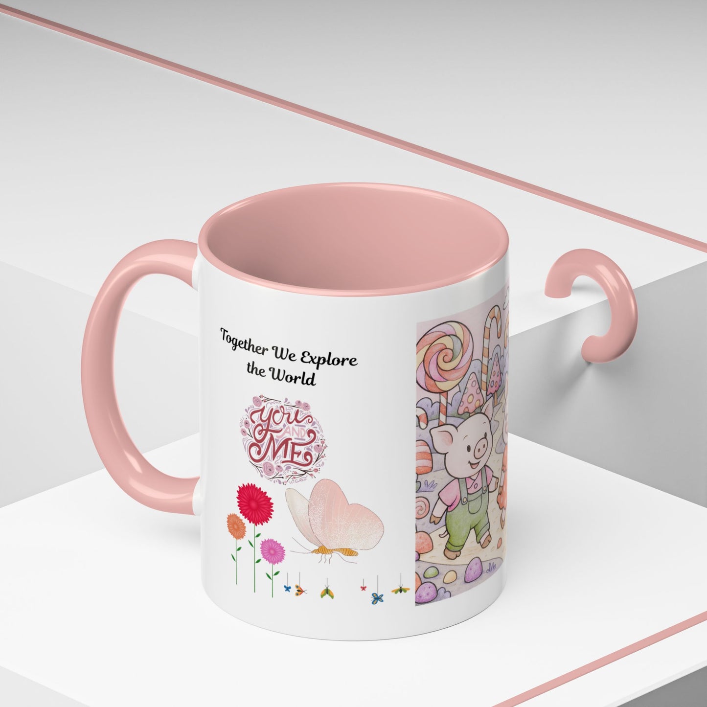 Cute Illustrative Coffee Mug for Kids, Whimsical Pig Design, Perfect Gift for Birthdays, Holidays, Tea Lovers, Home Decor