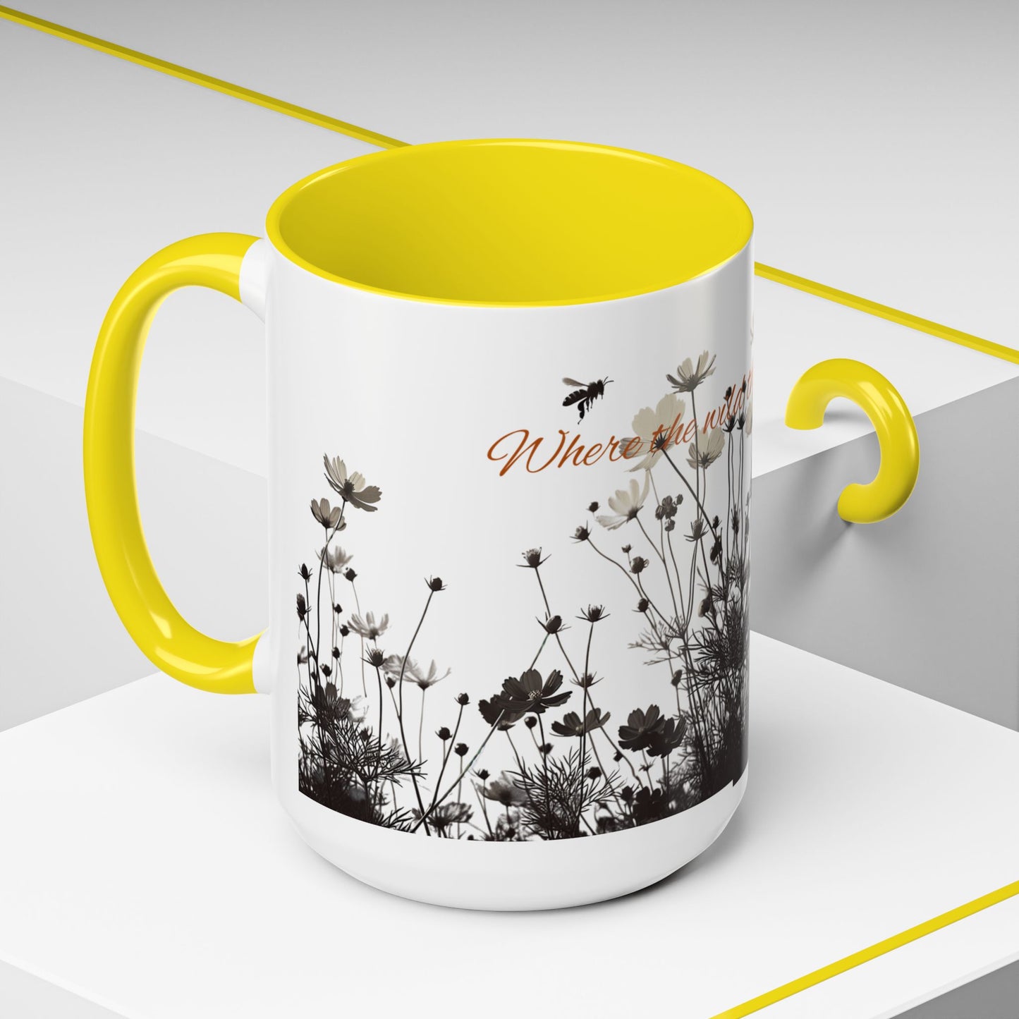 Floral Accent Coffee Mug