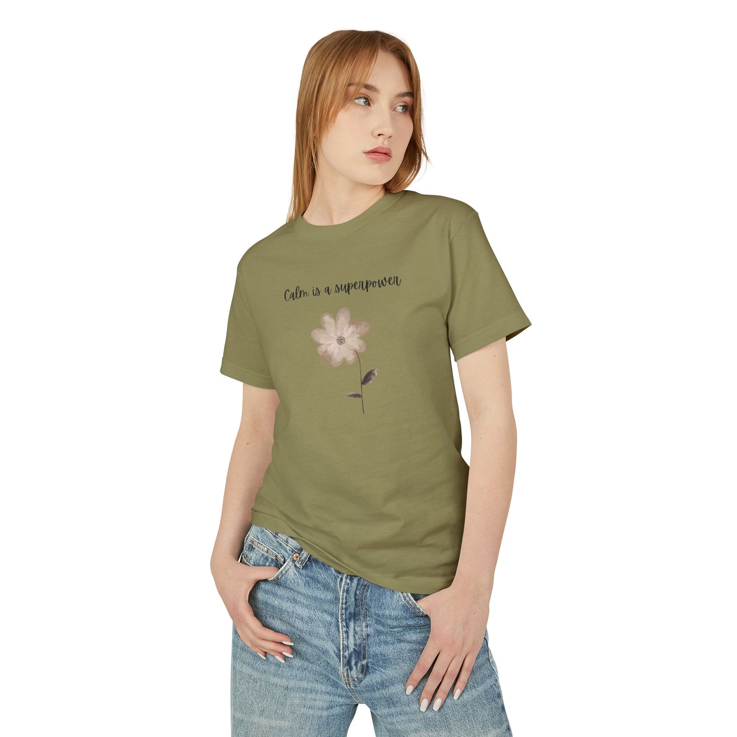 Calm is a Superpower Tee - Unisex Heavyweight Cotton T-Shirt for Relaxation, Mindfulness, Self-Care, Gift for Friends, Casual Wear