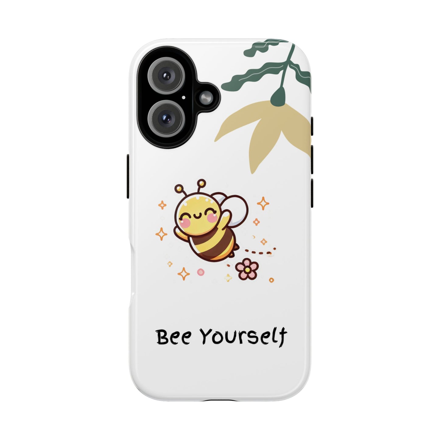 Cute Bee Phone Case - Bee Yourself Design, Tough Cases for Gifts, Cute Accessories, Nature Lovers, Phone Protection