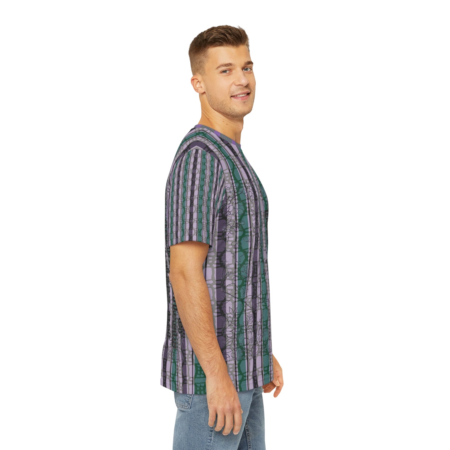 Stylish Men's AOP Tee | Unique Graphic Shirt for Trendsetters, Casual Wear, Gift for Him, Summer Fashion, Art-Inspired Tee