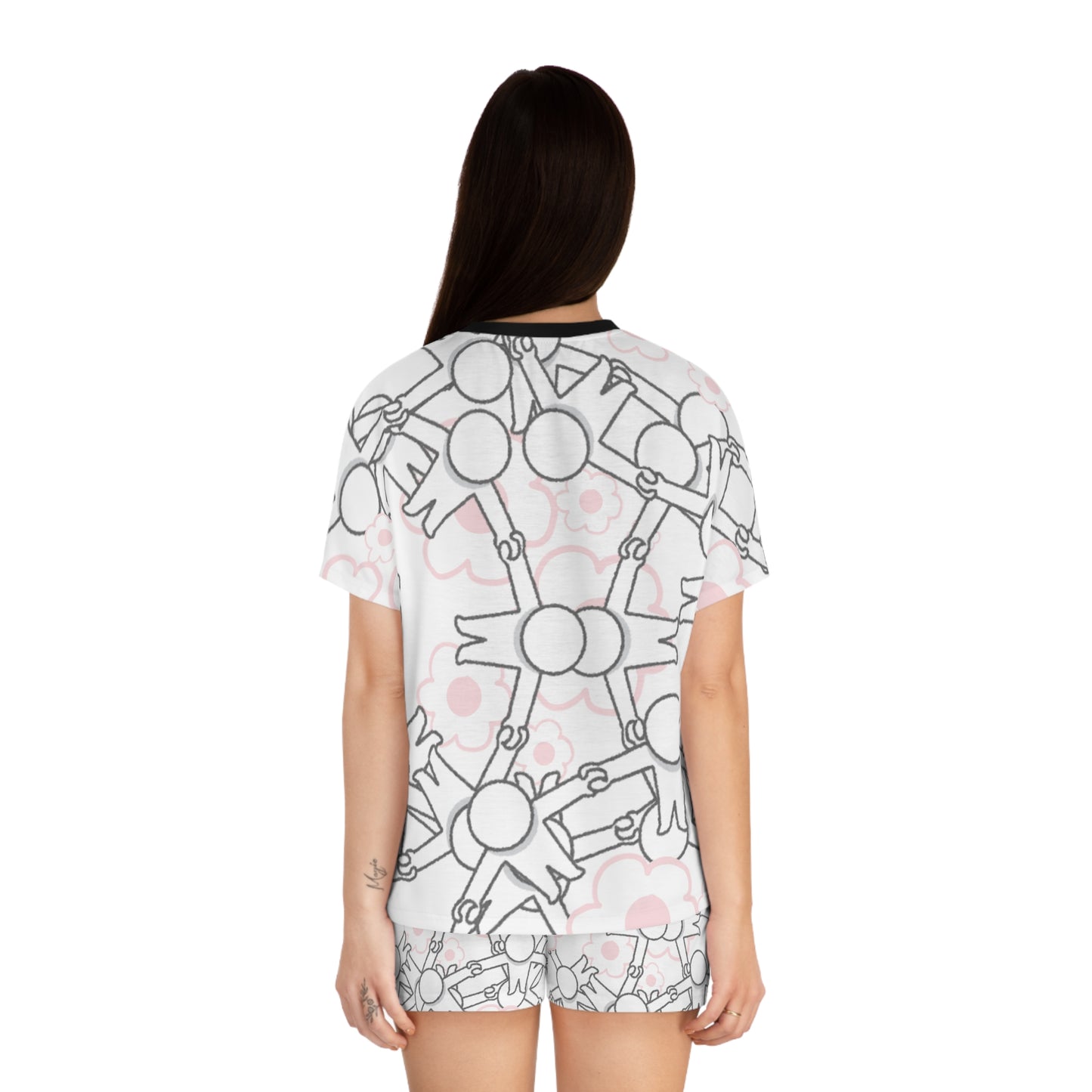Charming Women's Short Pajama Set, Cozy Sleepout Ensemble, Floral Loungewear, Cute Pajama Gift, Summer Sleep Set