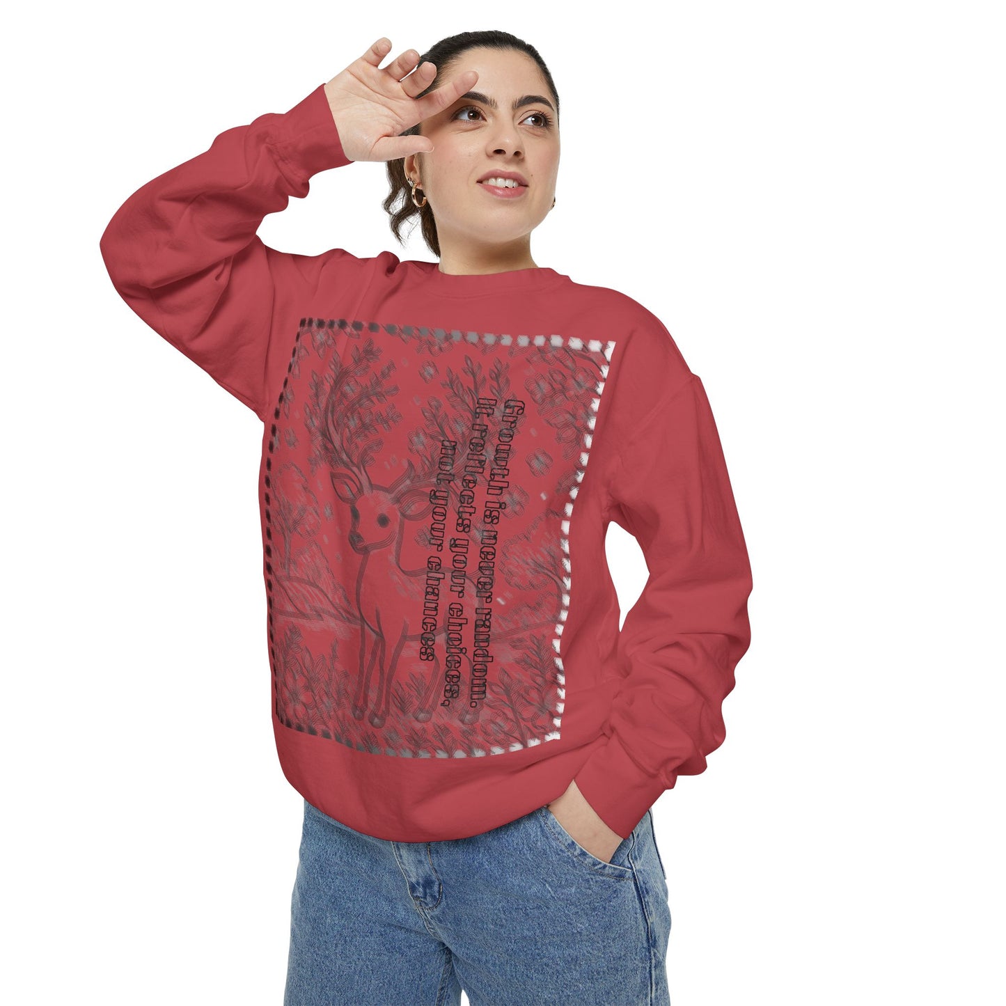 Stylish Unisex Sweatshirt with Deer Design, Cozy Autumn Loungewear, Gift for Him/Her, Perfect for Holidays, Nature Lovers