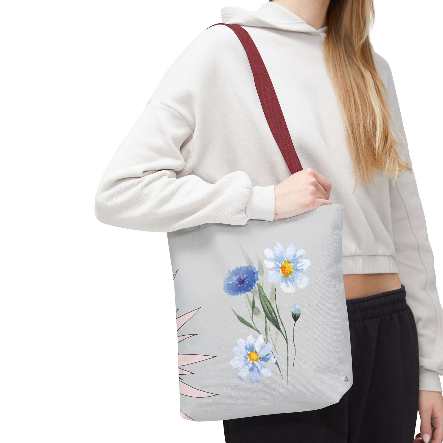 Charming Floral & Cute Bird Tote Bag, Eco-Friendly Shopping Bag, Great for Casual Outings, Gifts for Nature Lovers, Spring Accessories