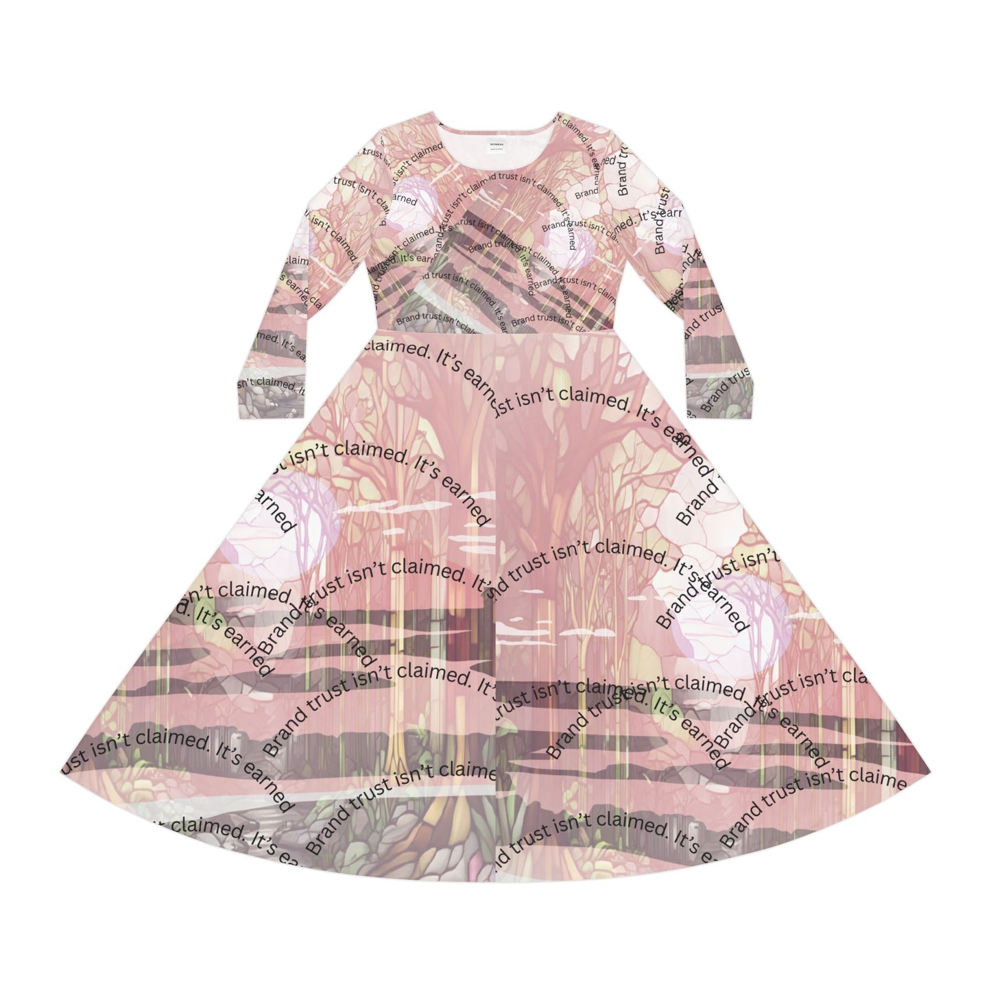 Women's Long Sleeve Dance Dress, Whimsical Floral Dance Outfit, Bohemian Dress, Ideal for Performances, Spring Parties, Dance Recitals