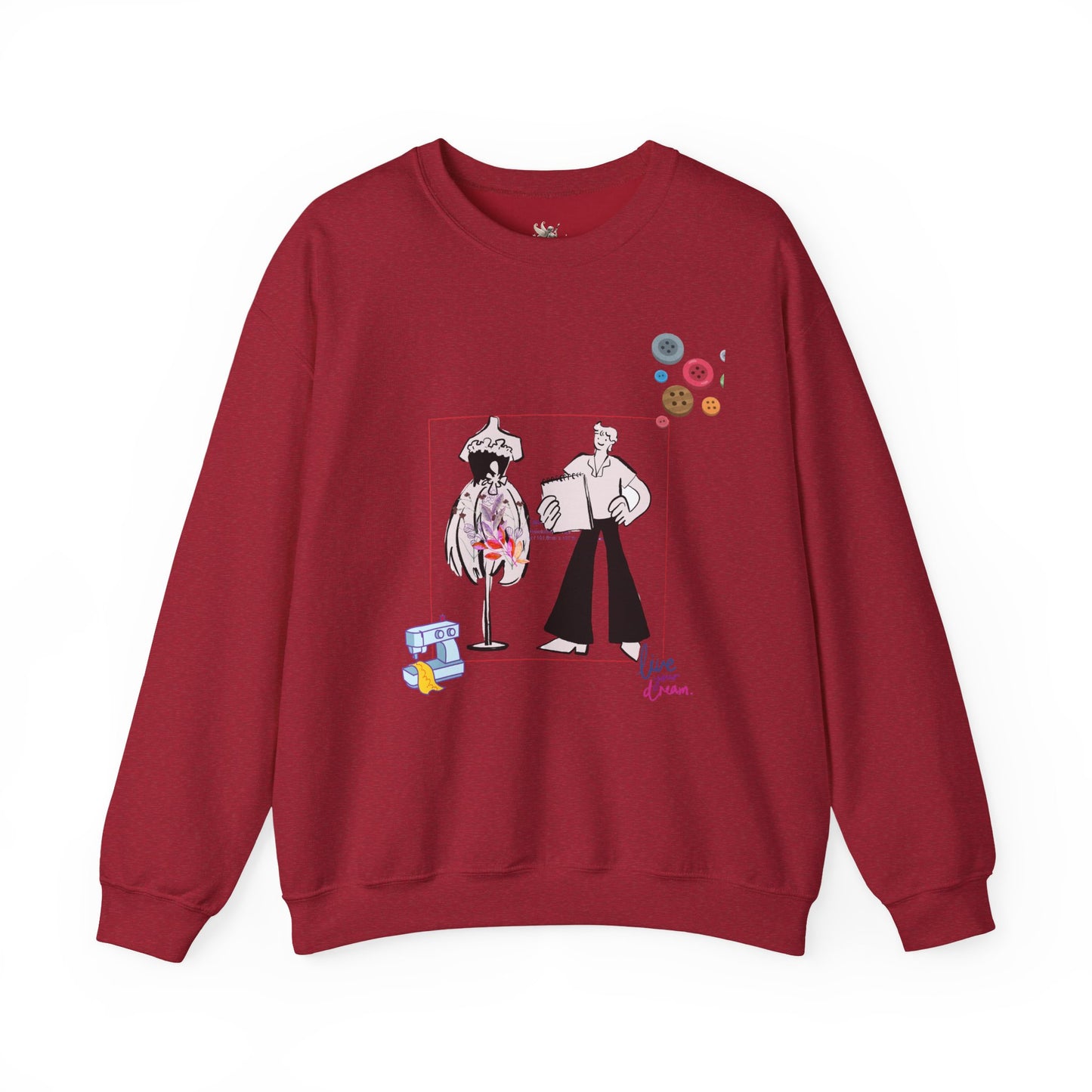 Chic Artistic Crewneck Sweatshirt - Unique Graphic Art, Cozy Gift for Art Lovers, Stylish Layering for Any Occasion, Trendy Sweatshirt