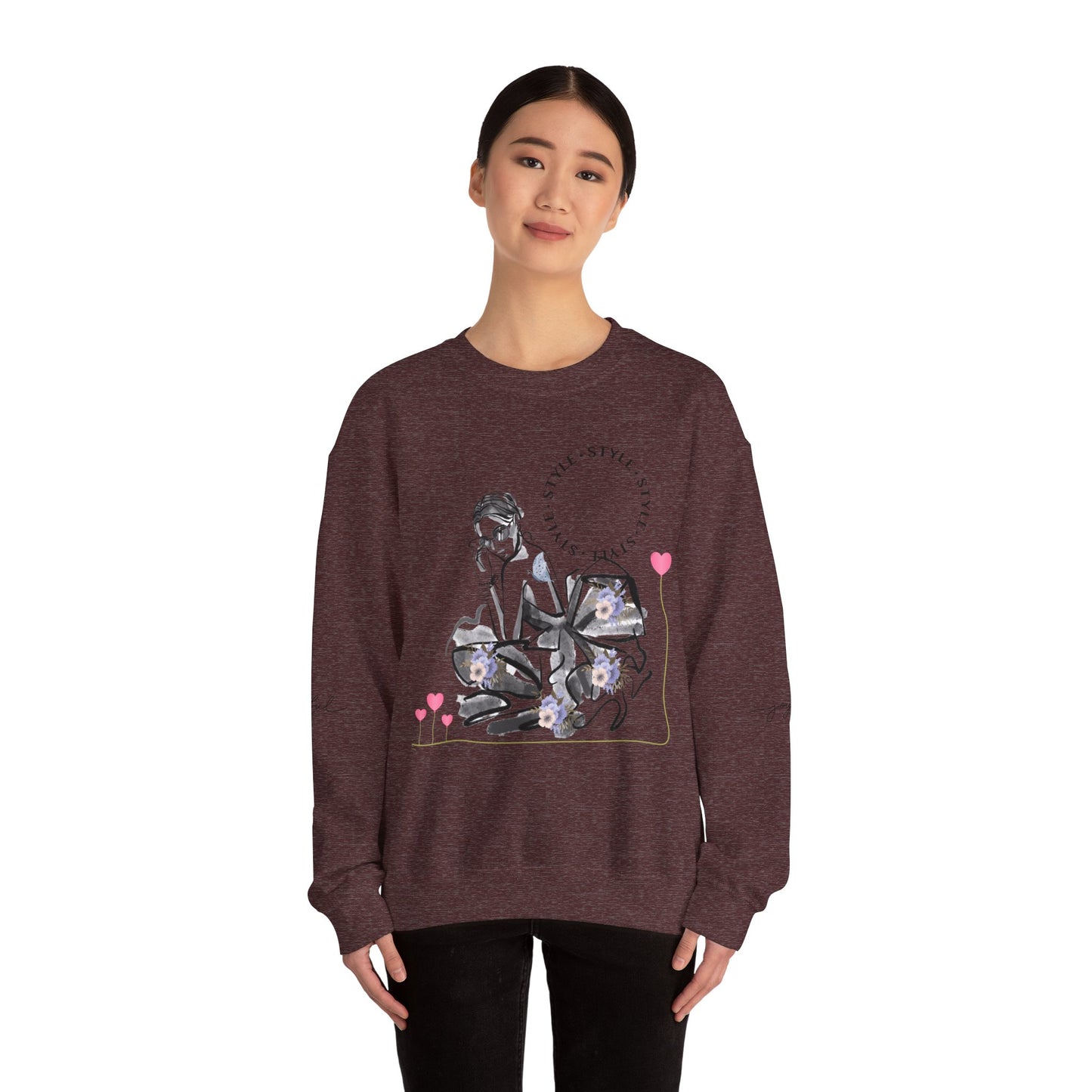 Chic Fashionista Crewneck Sweatshirt, Cozy Gift for Her, Perfect for Fashion Lovers, Trendy Sweatshirt, Stylish Casual Wear