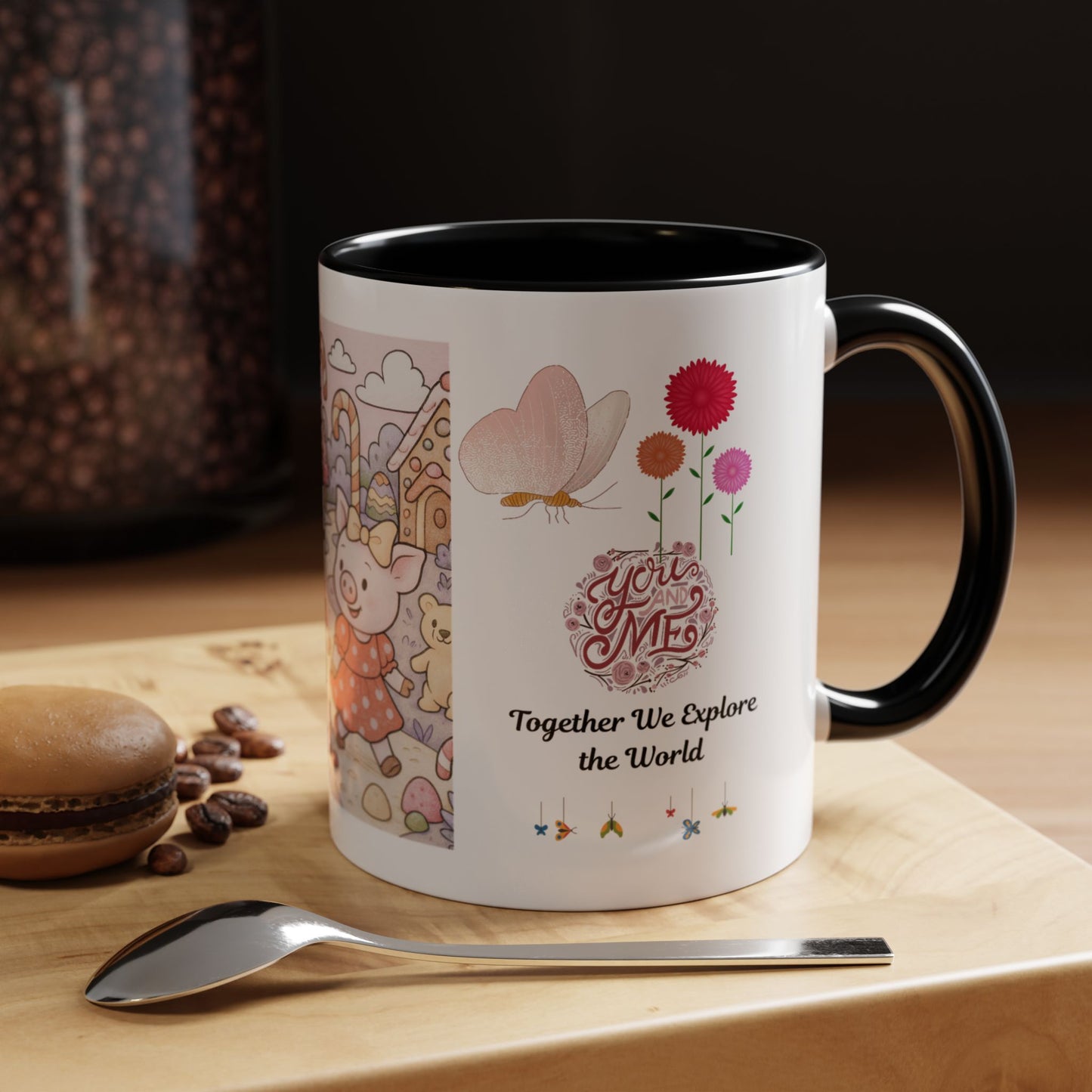 Cute Illustrative Coffee Mug for Kids, Whimsical Pig Design, Perfect Gift for Birthdays, Holidays, Tea Lovers, Home Decor