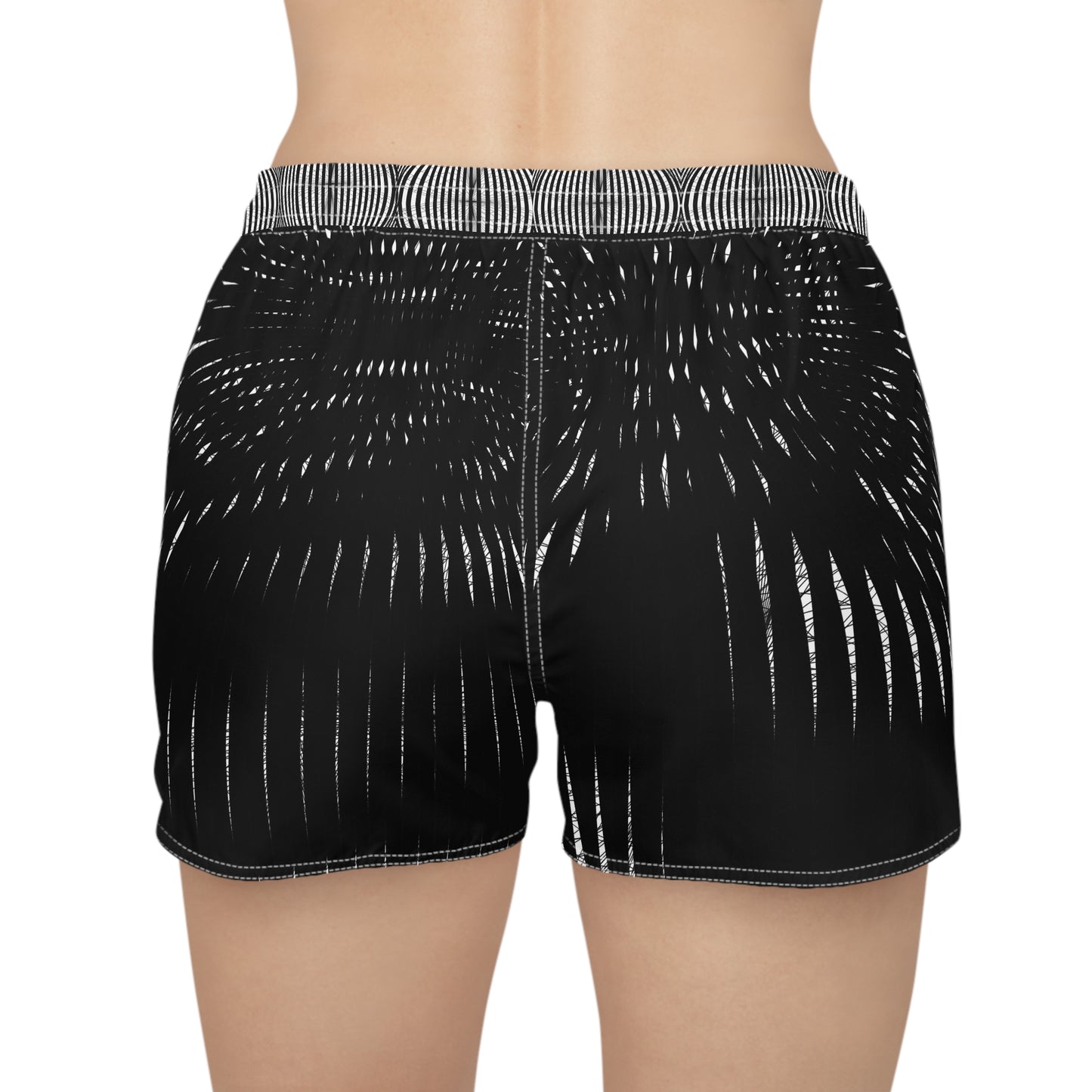 Stylish Women's Casual Shorts, Trendy Summer Hot Pants, Beachwear, Comfortable Activewear, Modern AOP Design