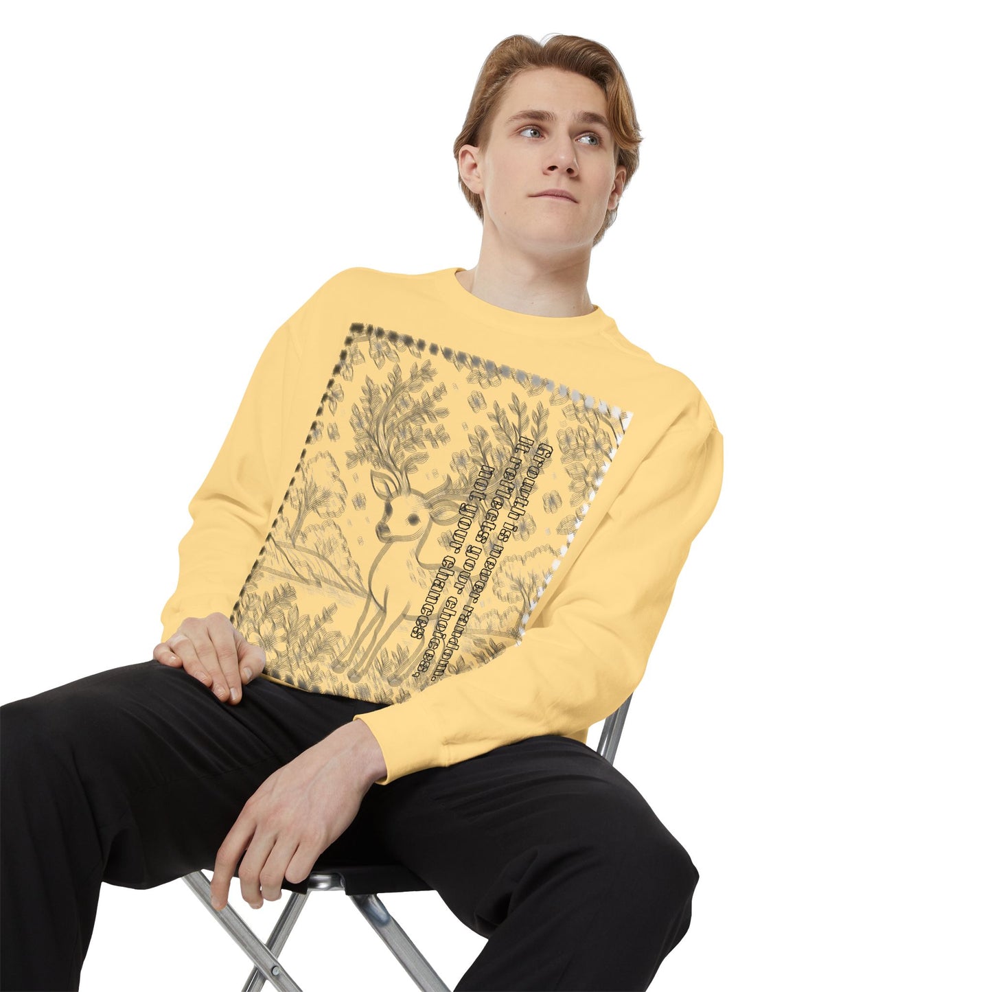 Stylish Unisex Sweatshirt with Deer Design, Cozy Autumn Loungewear, Gift for Him/Her, Perfect for Holidays, Nature Lovers