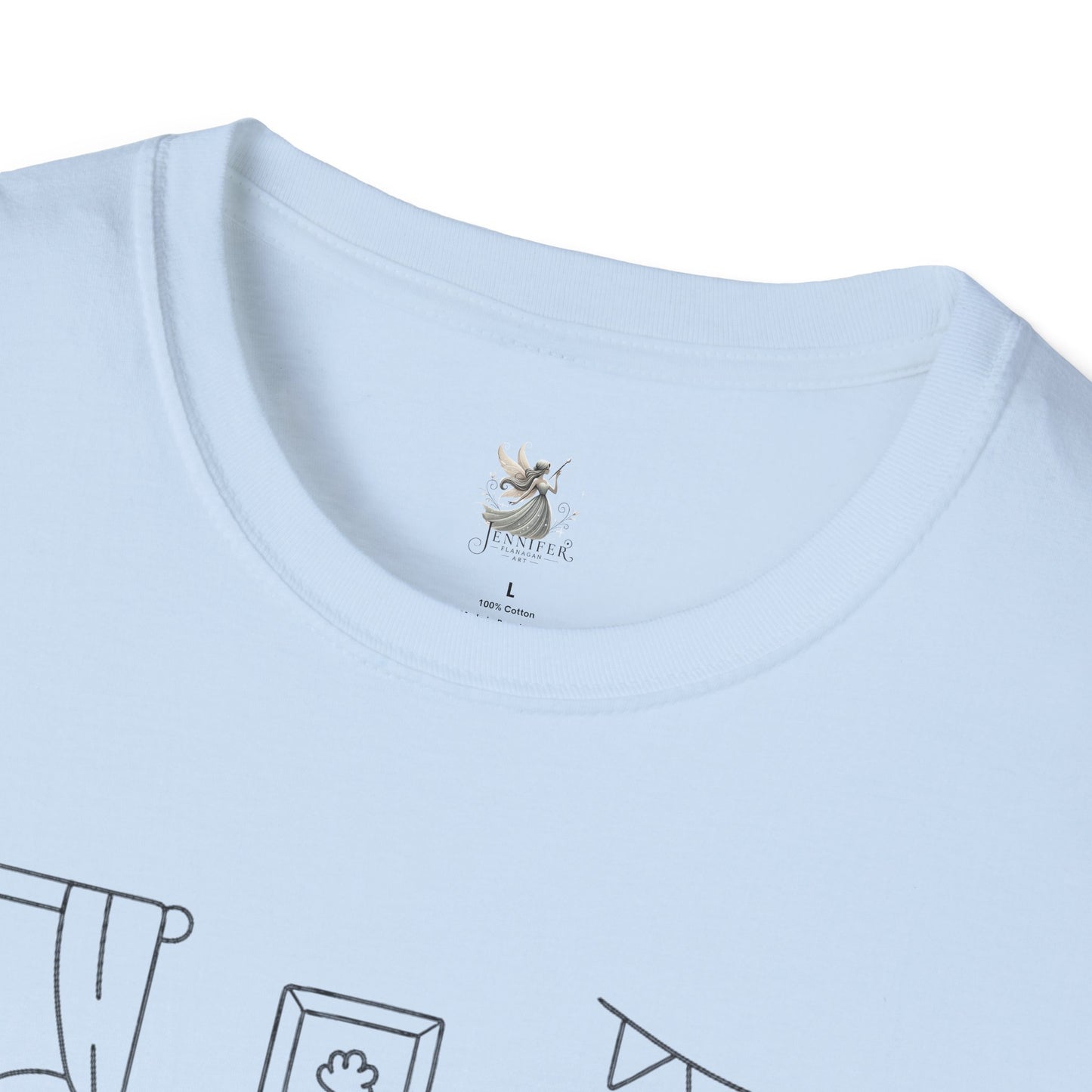Cute Cartoon Animal T-Shirt, Perfect Gift for Kids, Unisex Softstyle Tee, Coloring Shirt, Fun Pajama Shirt, Casual Wear