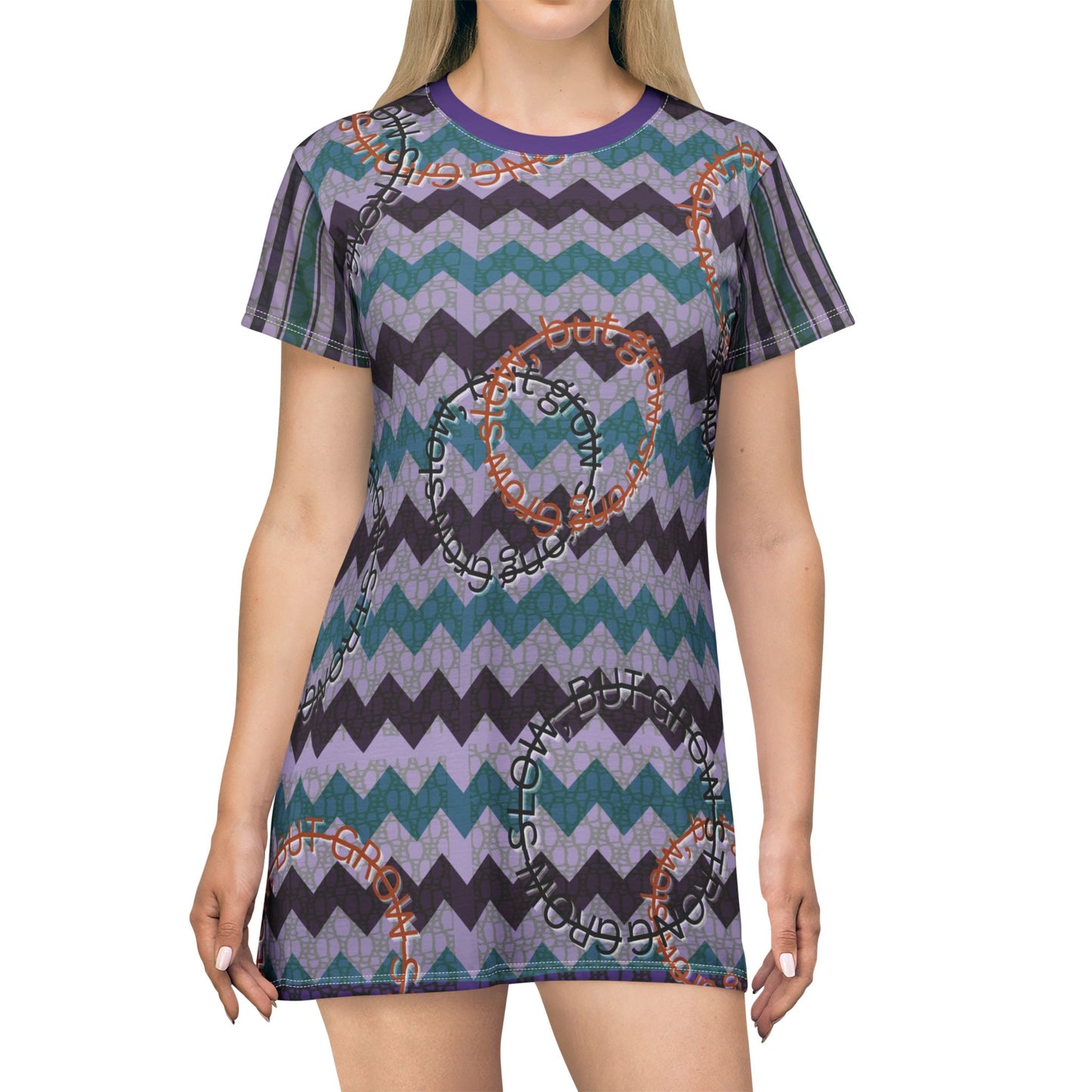 Chic Geometric T-Shirt Dress, Casual Outfit, Summer Style, Boho Fashion, Unique Print Dress, Perfect for Festivals and Vacations