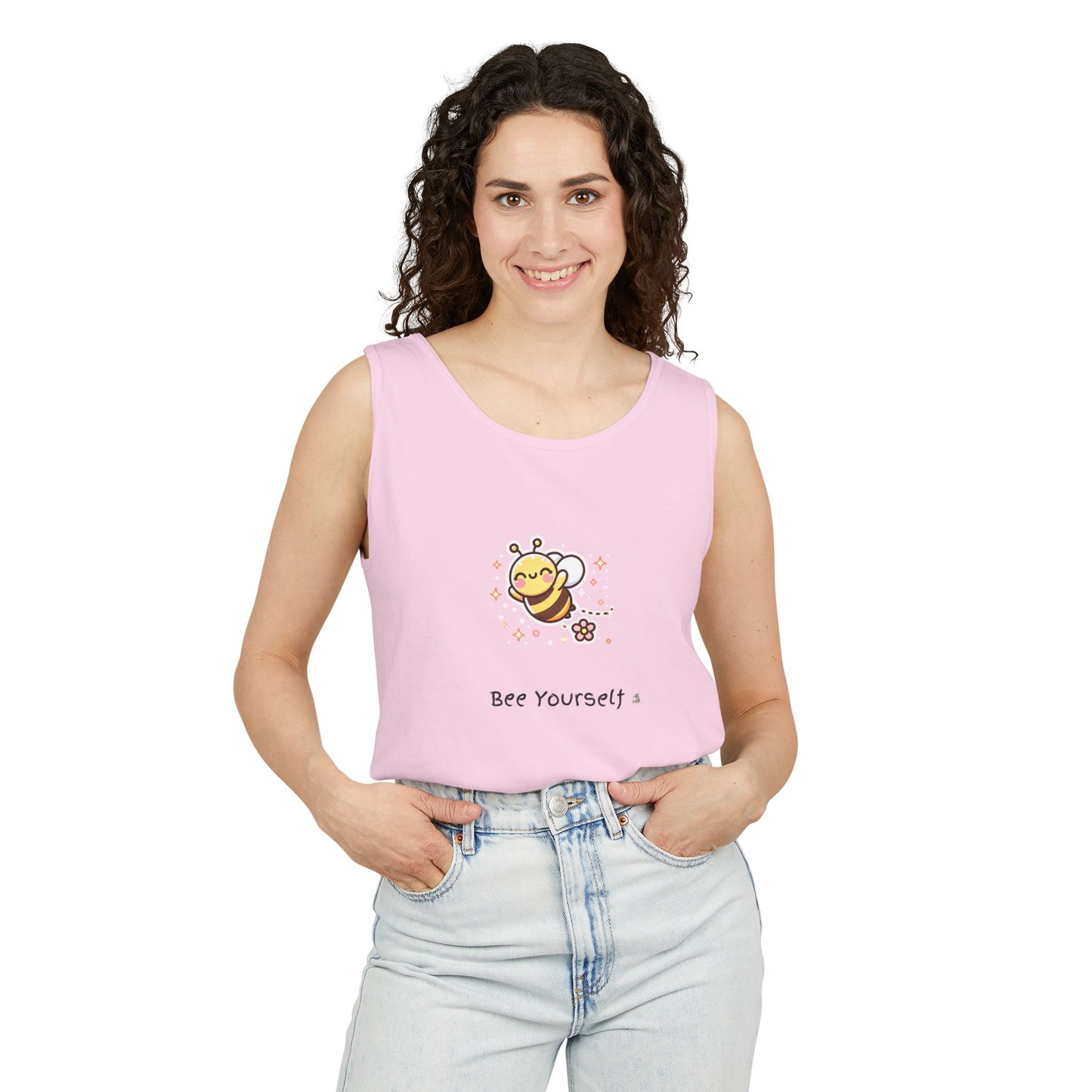 Bee Yourself Tank Top, Cute Bee Apparel, Summer Fashion, Unisex Summer Top, Gift for Nature Lovers, Bee Enthusiast Tank
