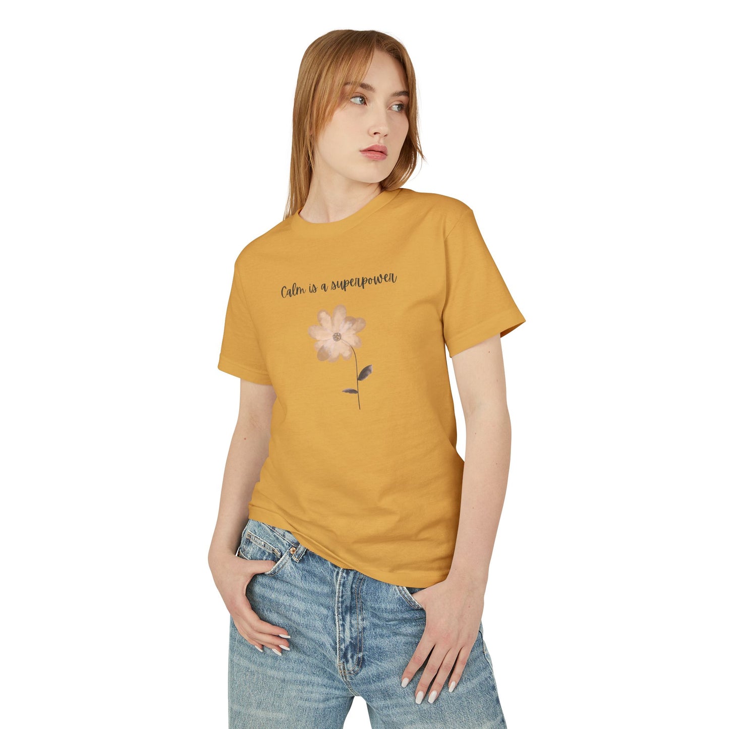Calm is a Superpower Tee - Unisex Heavyweight Cotton T-Shirt for Relaxation, Mindfulness, Self-Care, Gift for Friends, Casual Wear