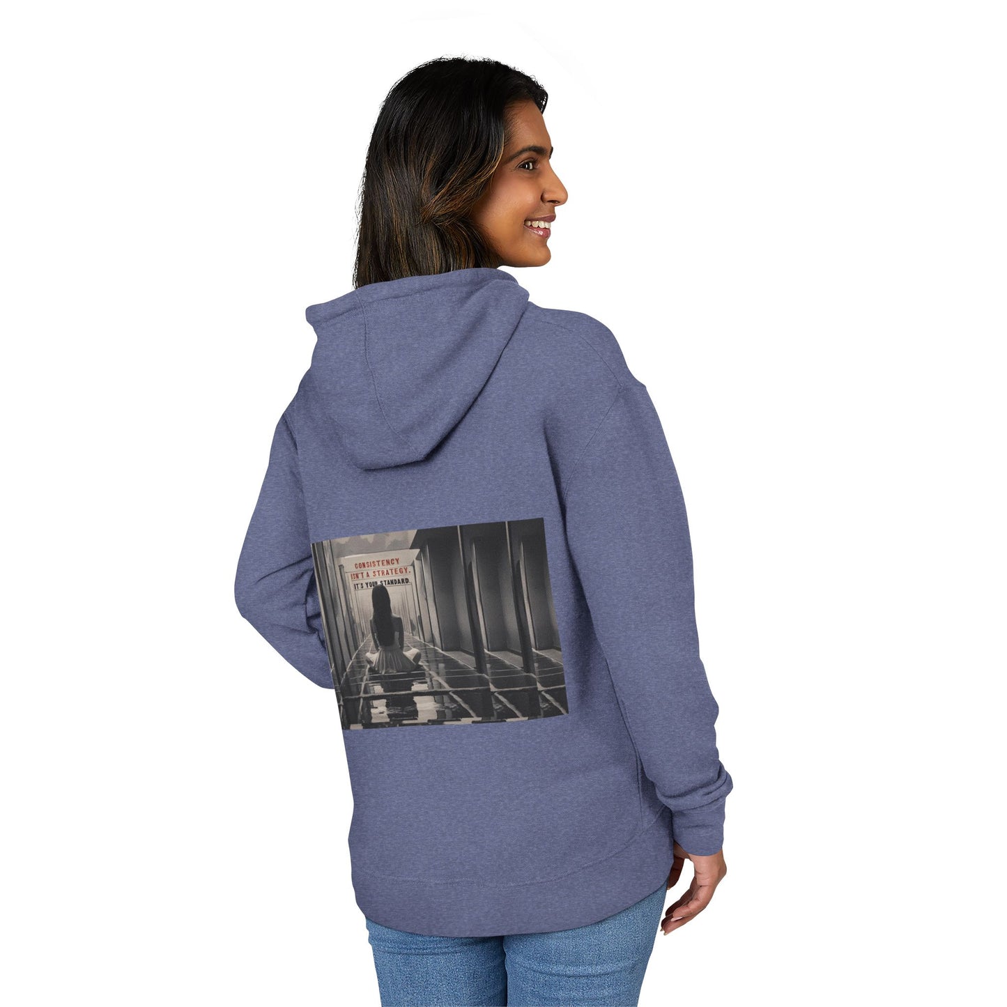 Chic Unisex French Terry Hoodie with Artistic Design, Cozy Streetwear, Ideal Gift for Art Lovers, Stylish Everyday Wear, Perfect for Autumn