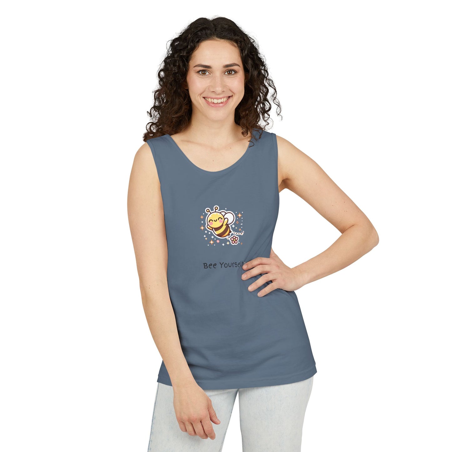 Bee Yourself Tank Top, Cute Bee Apparel, Summer Fashion, Unisex Summer Top, Gift for Nature Lovers, Bee Enthusiast Tank