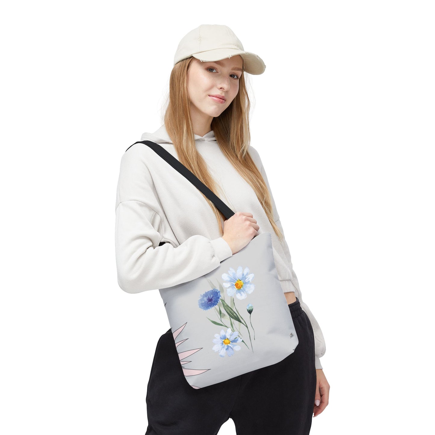 Charming Floral & Cute Bird Tote Bag, Eco-Friendly Shopping Bag, Great for Casual Outings, Gifts for Nature Lovers, Spring Accessories