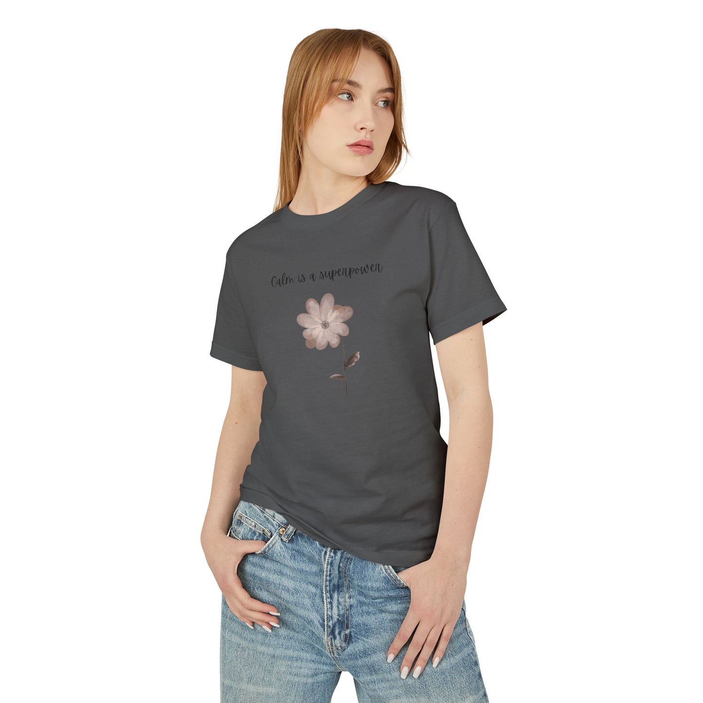 Calm is a Superpower Tee - Unisex Heavyweight Cotton T-Shirt for Relaxation, Mindfulness, Self-Care, Gift for Friends, Casual Wear