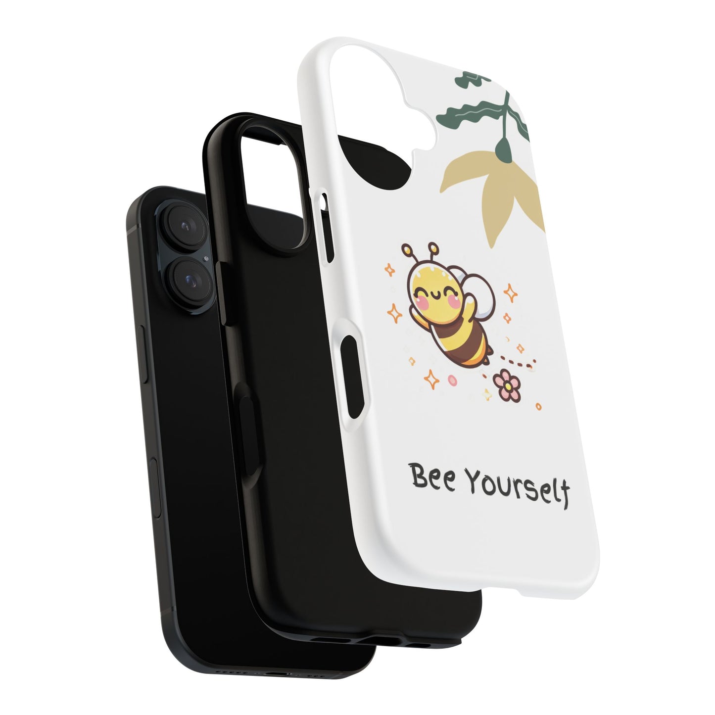 Cute Bee Phone Case - Bee Yourself Design, Tough Cases for Gifts, Cute Accessories, Nature Lovers, Phone Protection