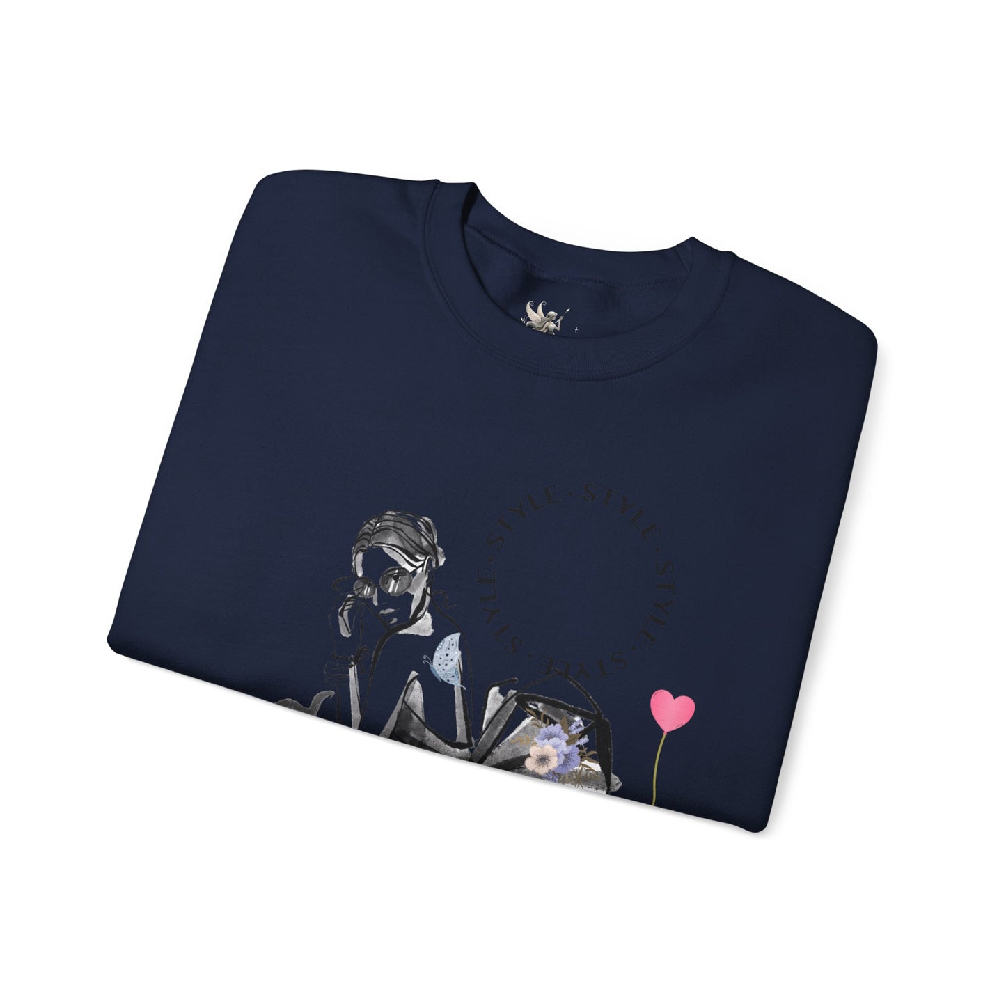Chic Fashionista Crewneck Sweatshirt, Cozy Gift for Her, Perfect for Fashion Lovers, Trendy Sweatshirt, Stylish Casual Wear