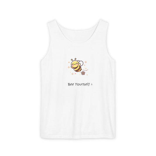 Bee Yourself Tank Top, Cute Bee Apparel, Summer Fashion, Unisex Summer Top, Gift for Nature Lovers, Bee Enthusiast Tank