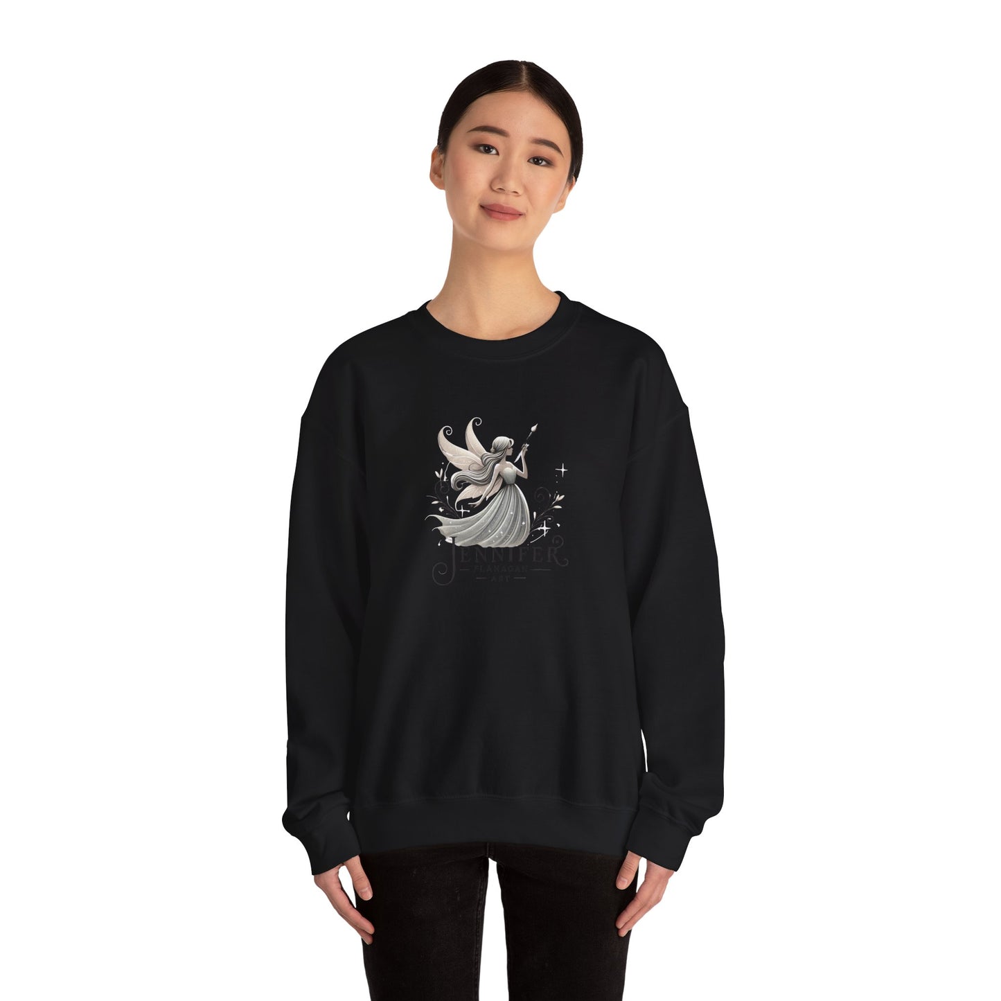 Whimsical Fairy Sweatshirt, Personalized Gift, Cozy Unisex Crewneck, Fantasy Themed Apparel, Unique Artwear, Perfect for Birthdays