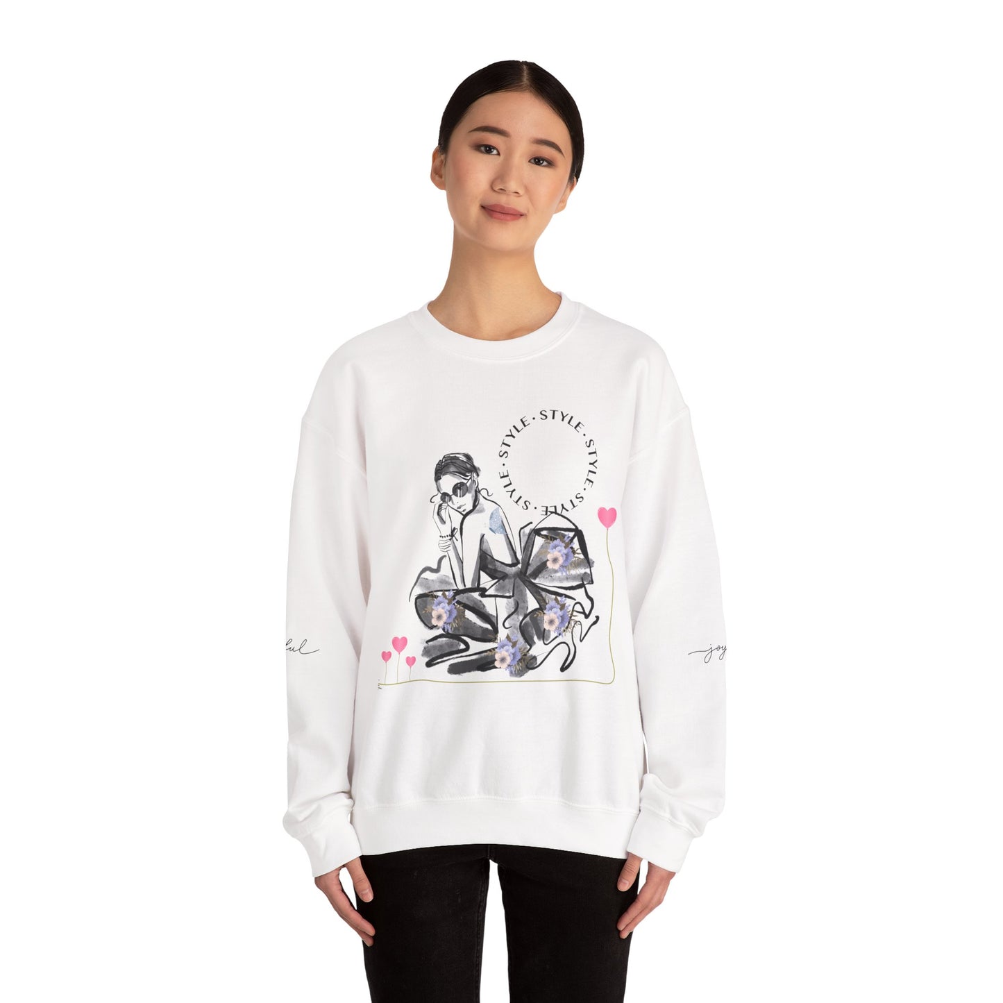 Chic Fashionista Crewneck Sweatshirt, Cozy Gift for Her, Perfect for Fashion Lovers, Trendy Sweatshirt, Stylish Casual Wear