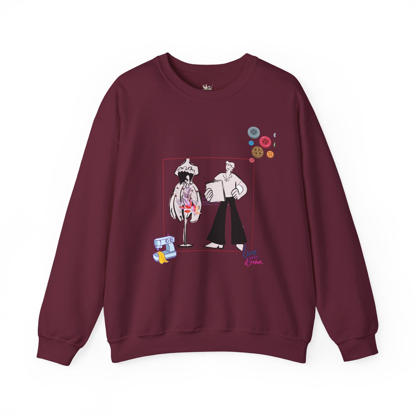 Chic Artistic Crewneck Sweatshirt - Unique Graphic Art, Cozy Gift for Art Lovers, Stylish Layering for Any Occasion, Trendy Sweatshirt