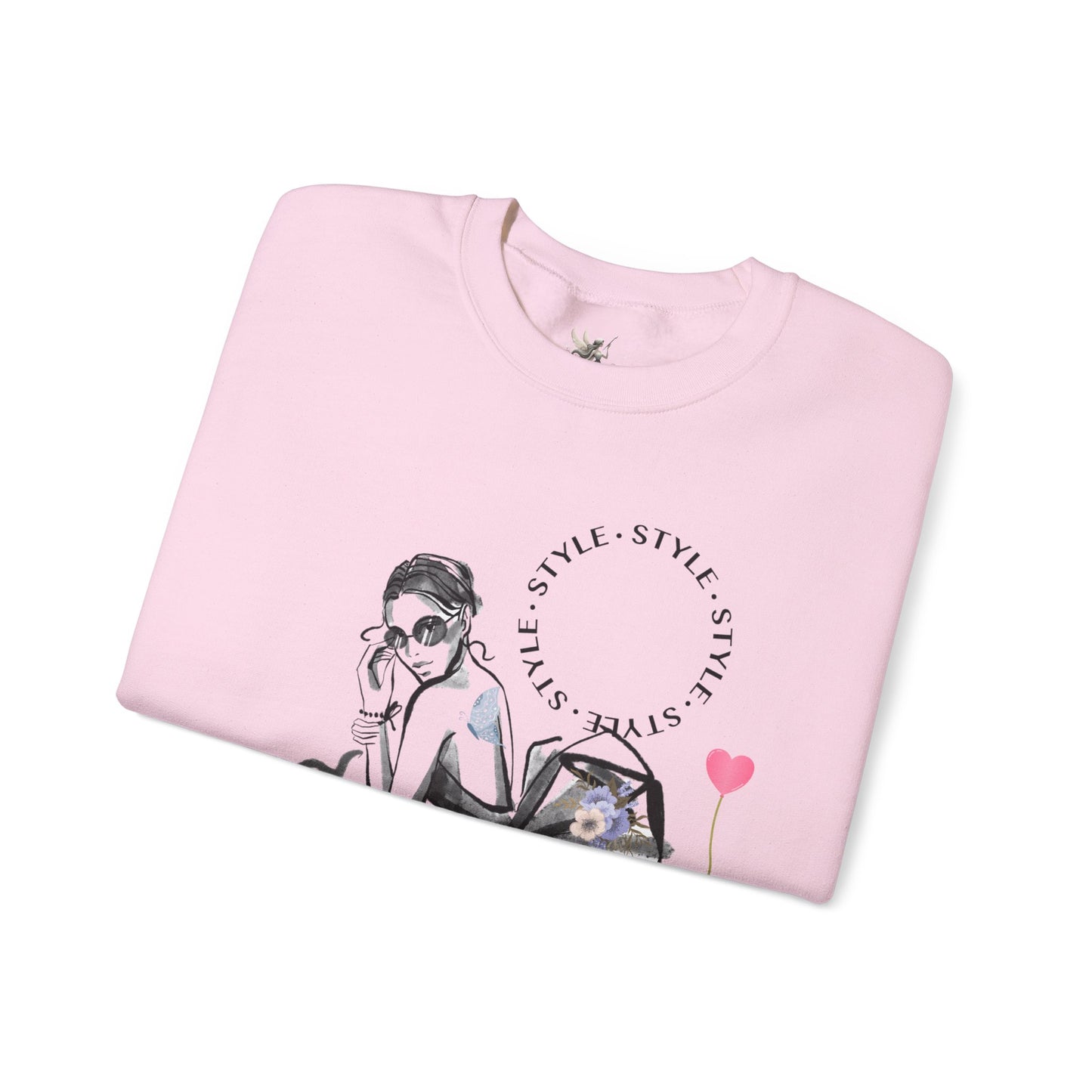 Chic Fashionista Crewneck Sweatshirt, Cozy Gift for Her, Perfect for Fashion Lovers, Trendy Sweatshirt, Stylish Casual Wear