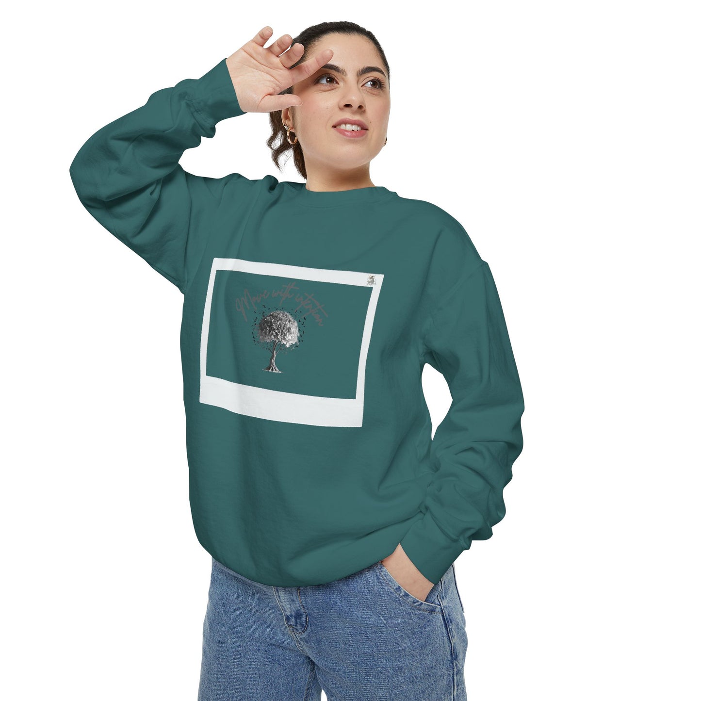 Cozy Garment-Dyed Sweatshirt, Inspirational Sweatshirt, Unisex Hoodie, Gift for Nature Lovers, Casual Everyday Wear, Motivational Apparel
