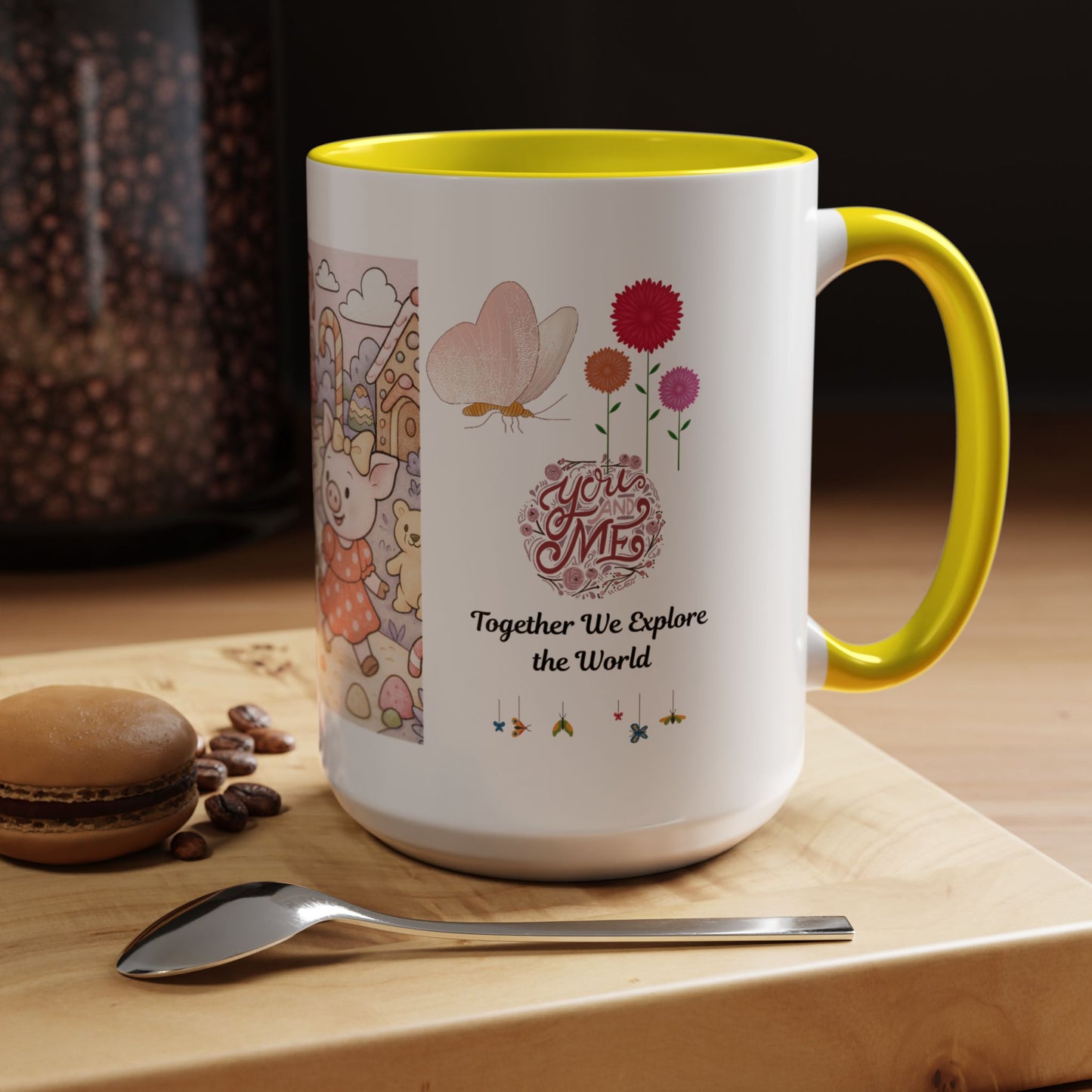 Cute Illustrative Coffee Mug for Kids, Whimsical Pig Design, Perfect Gift for Birthdays, Holidays, Tea Lovers, Home Decor