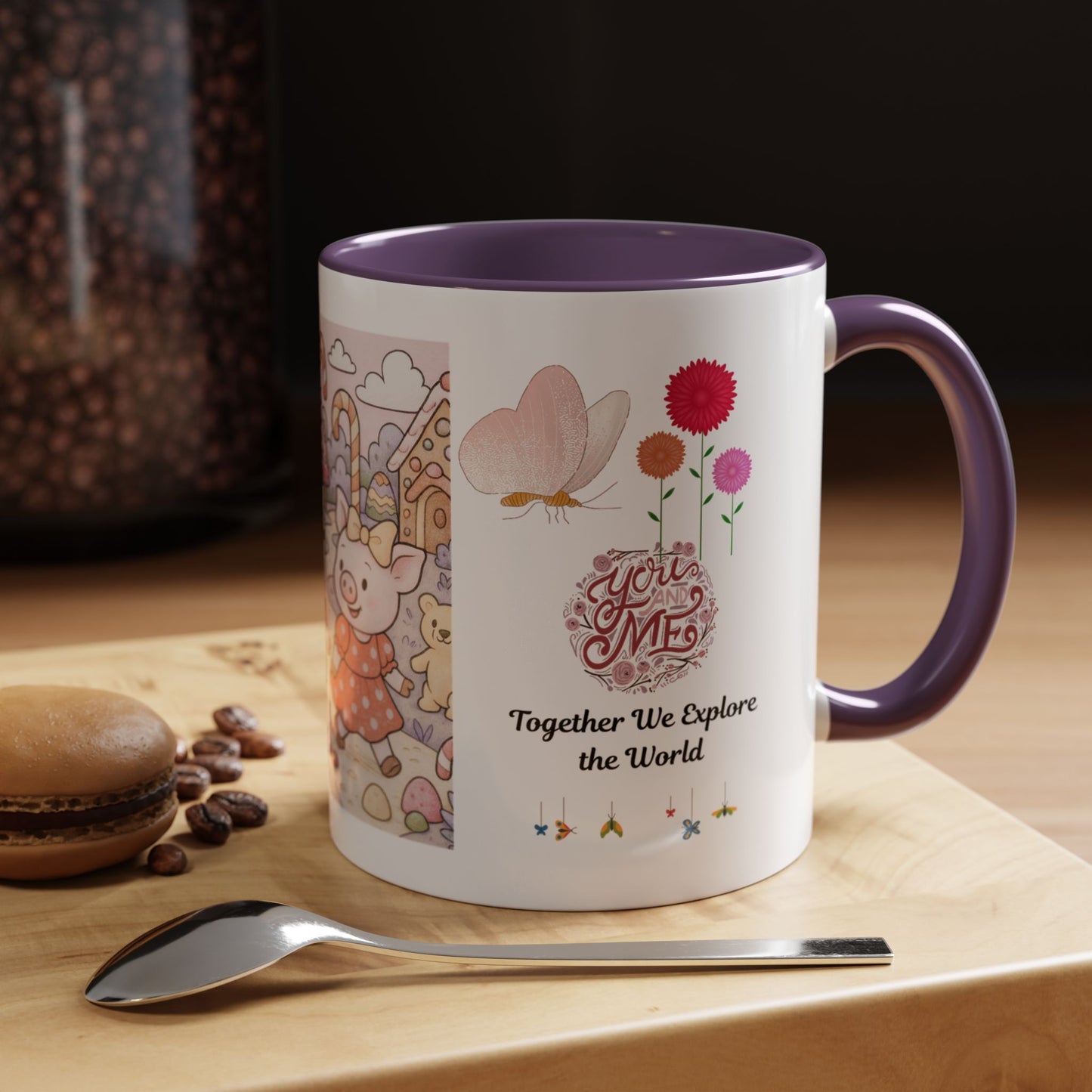 Cute Illustrative Coffee Mug for Kids, Whimsical Pig Design, Perfect Gift for Birthdays, Holidays, Tea Lovers, Home Decor