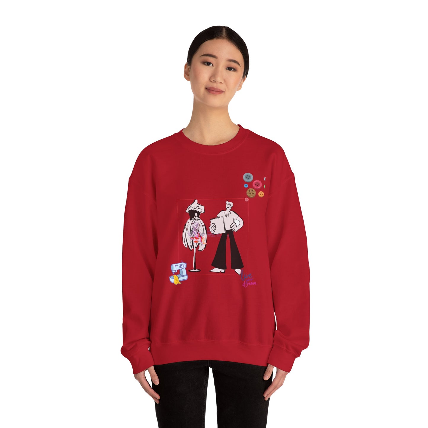 Chic Artistic Crewneck Sweatshirt - Unique Graphic Art, Cozy Gift for Art Lovers, Stylish Layering for Any Occasion, Trendy Sweatshirt
