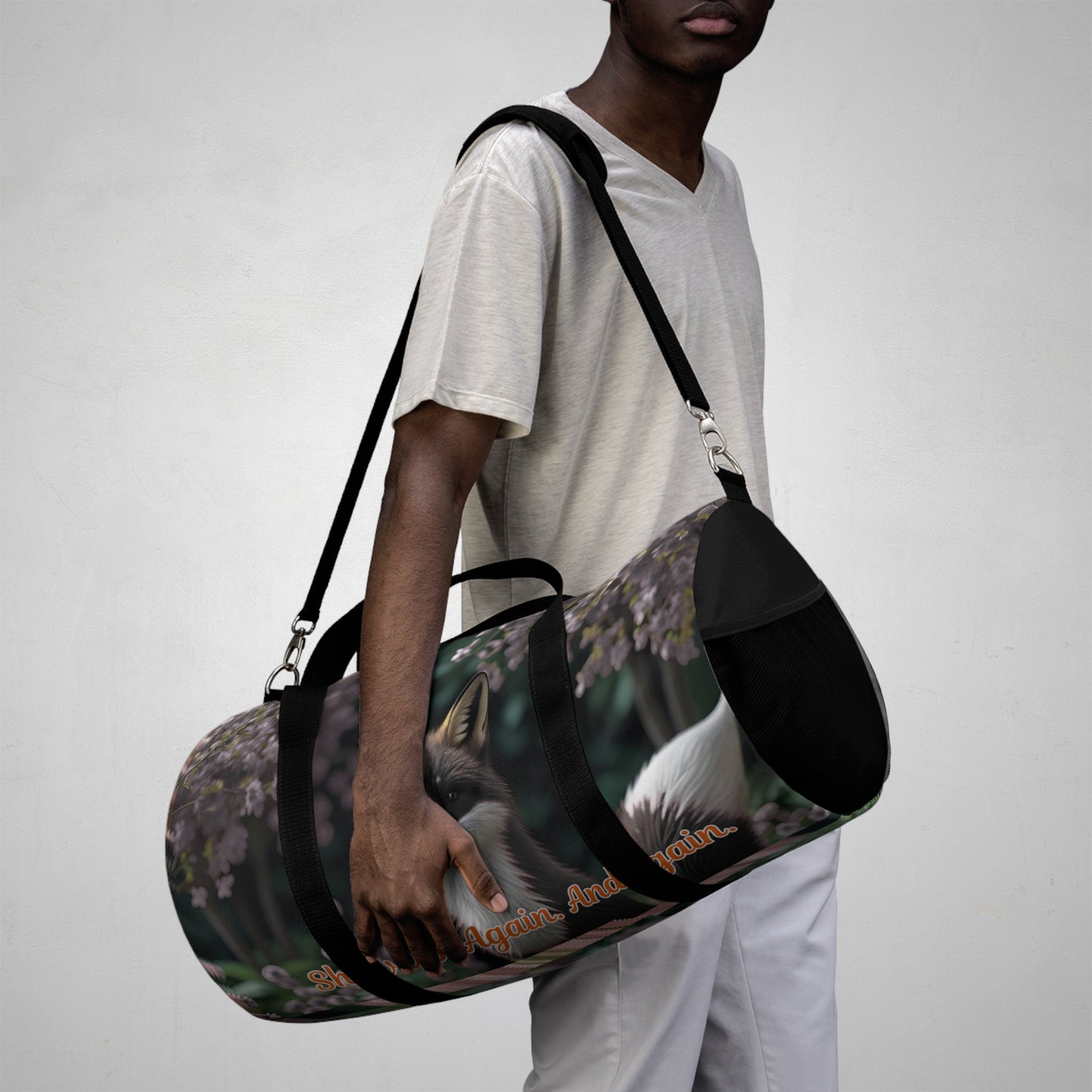 Floral Fox Duffel Bag | Perfect for Gym, Yoga, Travel, Gifts, Outdoor Adventures | Ideal for Nature Lovers!