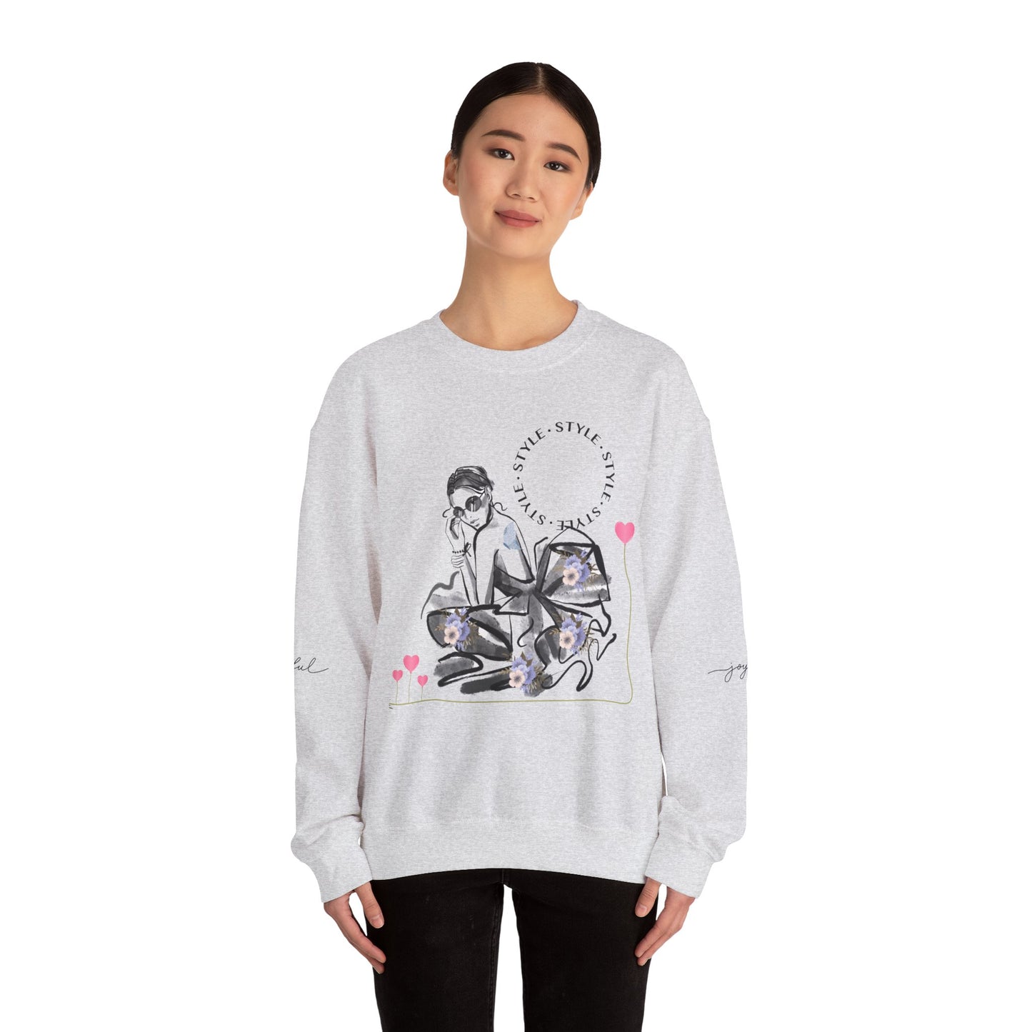 Chic Fashionista Crewneck Sweatshirt, Cozy Gift for Her, Perfect for Fashion Lovers, Trendy Sweatshirt, Stylish Casual Wear