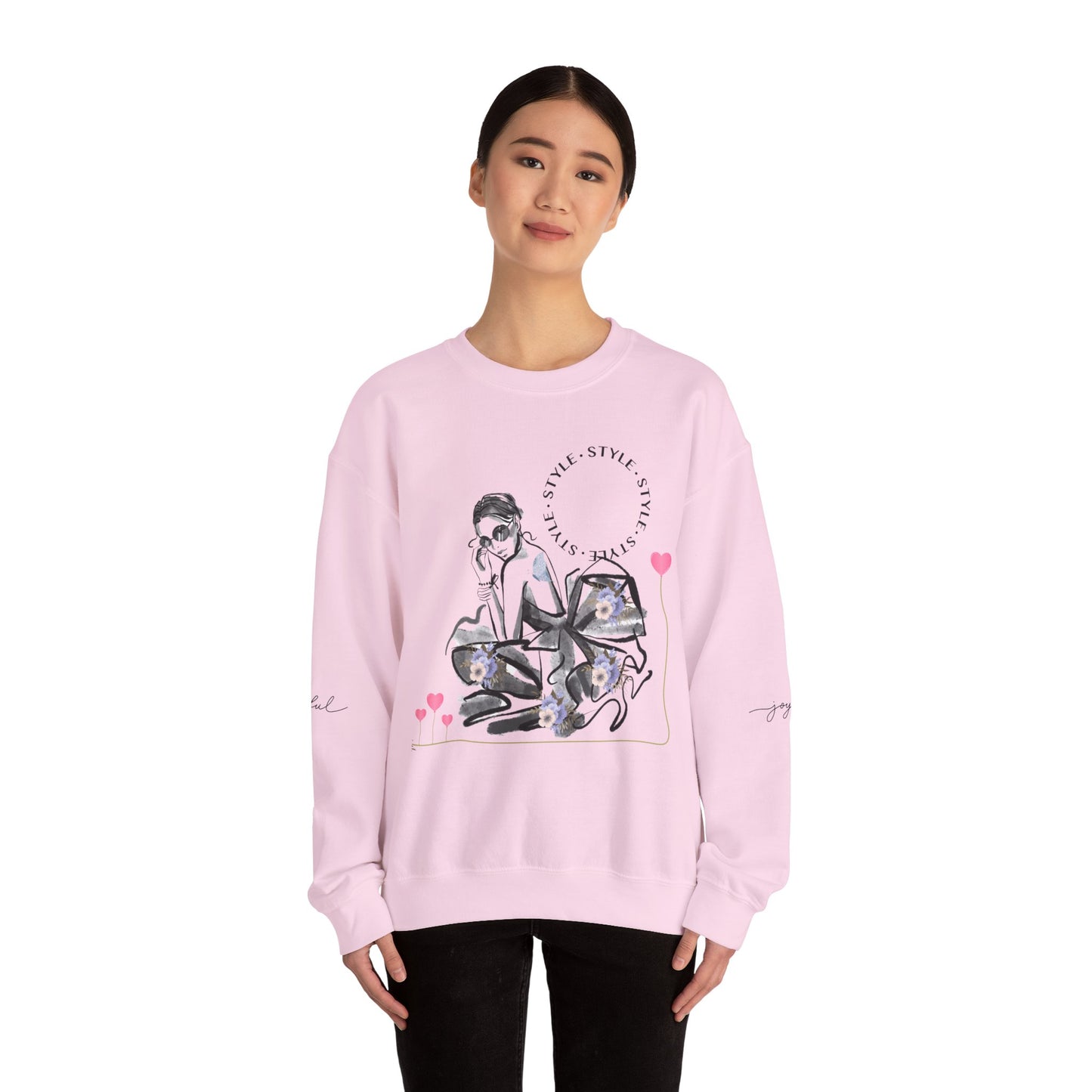 Chic Fashionista Crewneck Sweatshirt, Cozy Gift for Her, Perfect for Fashion Lovers, Trendy Sweatshirt, Stylish Casual Wear
