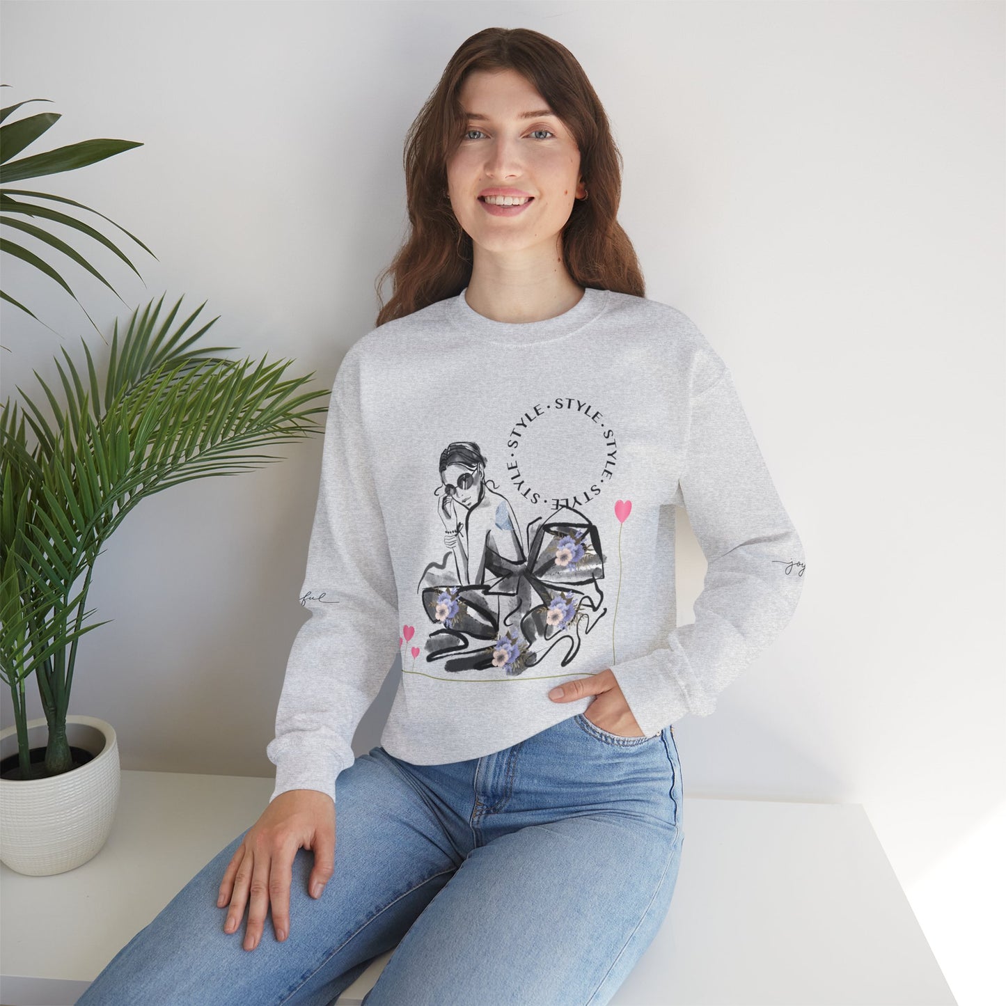 Chic Fashionista Crewneck Sweatshirt, Cozy Gift for Her, Perfect for Fashion Lovers, Trendy Sweatshirt, Stylish Casual Wear