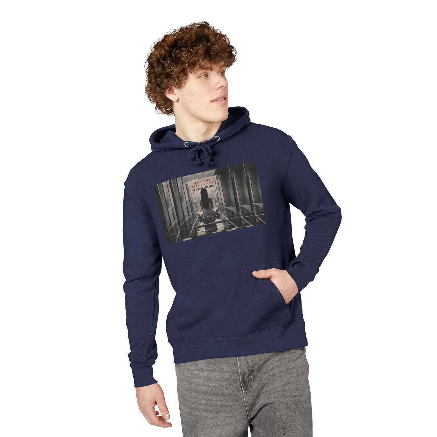 Chic Unisex French Terry Hoodie with Artistic Design, Cozy Streetwear, Ideal Gift for Art Lovers, Stylish Everyday Wear, Perfect for Autumn