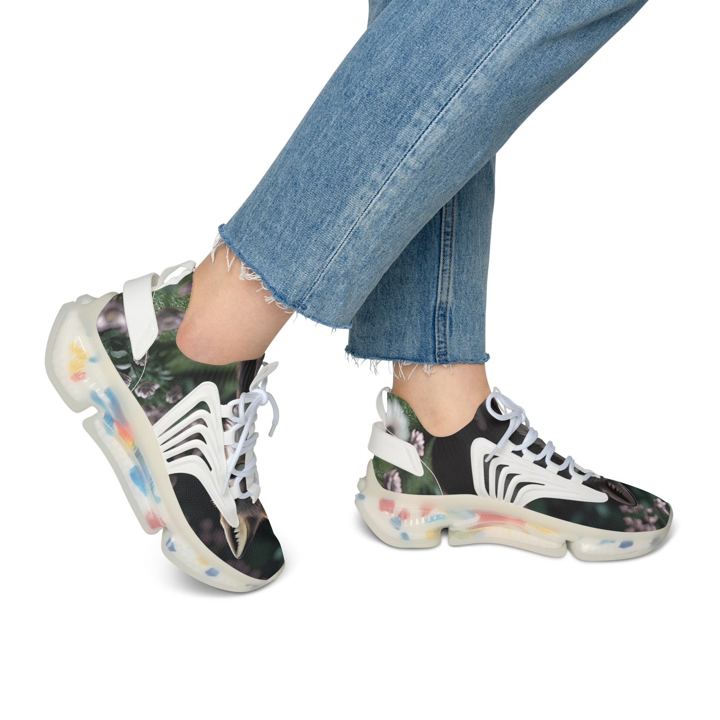 Floral Women's Sneakers, Stylish Casual Shoes, Trendy Athletic Footwear, Unique Gift for Her, Spring Fashion Footwear