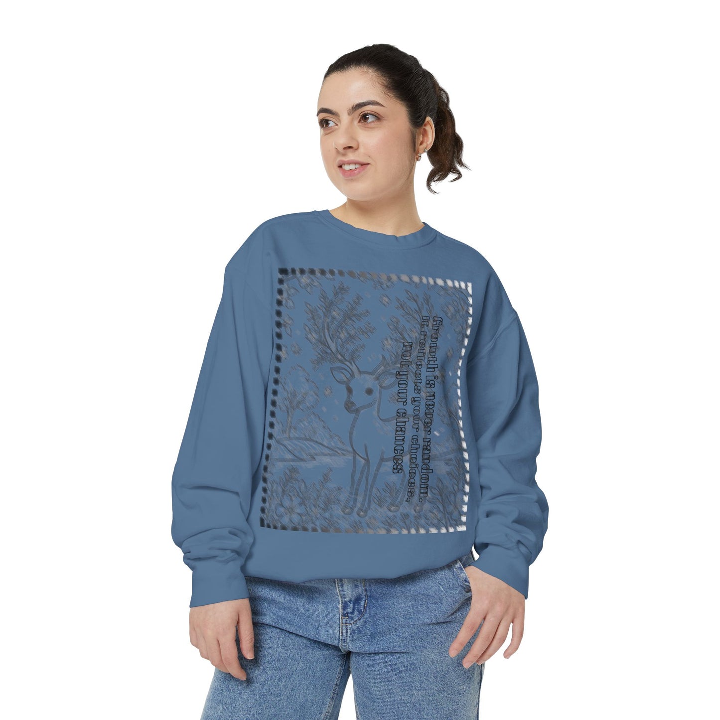 Stylish Unisex Sweatshirt with Deer Design, Cozy Autumn Loungewear, Gift for Him/Her, Perfect for Holidays, Nature Lovers