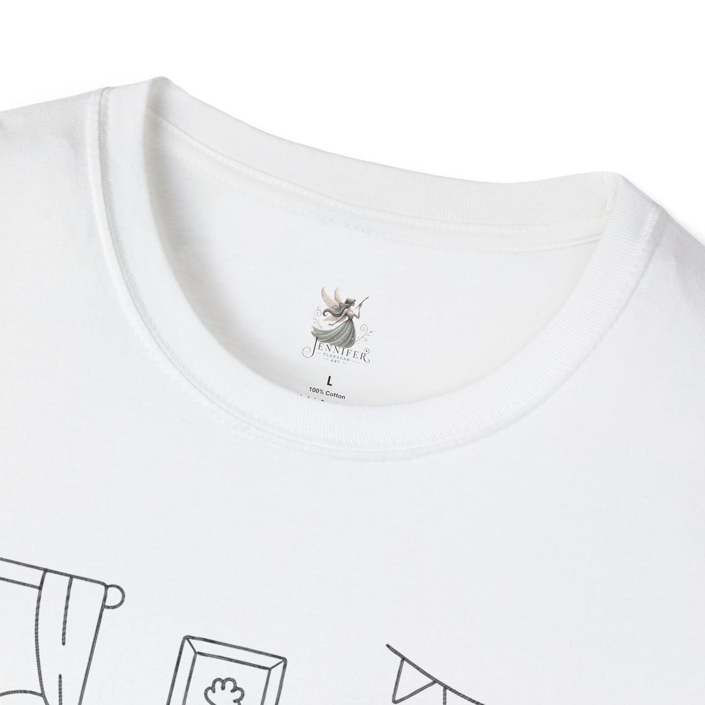 Cute Cartoon Animal T-Shirt, Perfect Gift for Kids, Unisex Softstyle Tee, Coloring Shirt, Fun Pajama Shirt, Casual Wear
