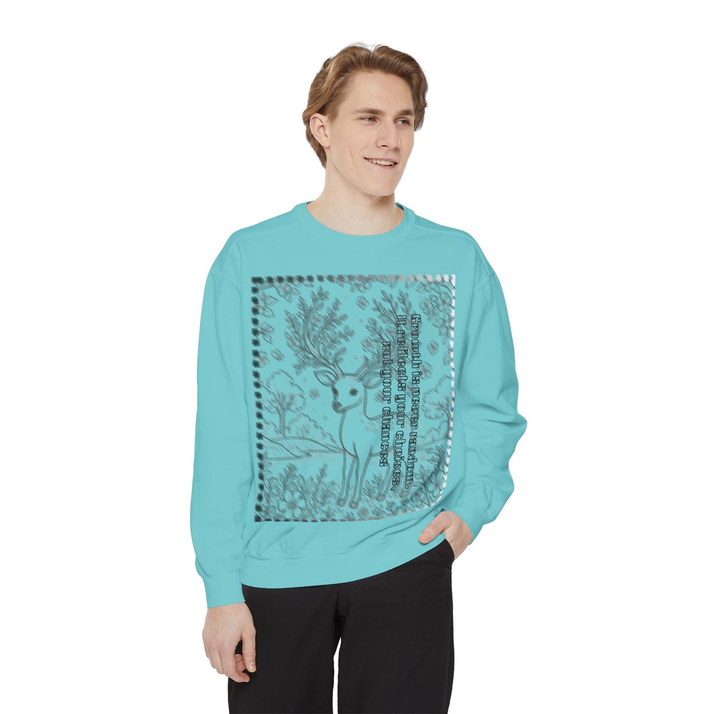 Stylish Unisex Sweatshirt with Deer Design, Cozy Autumn Loungewear, Gift for Him/Her, Perfect for Holidays, Nature Lovers